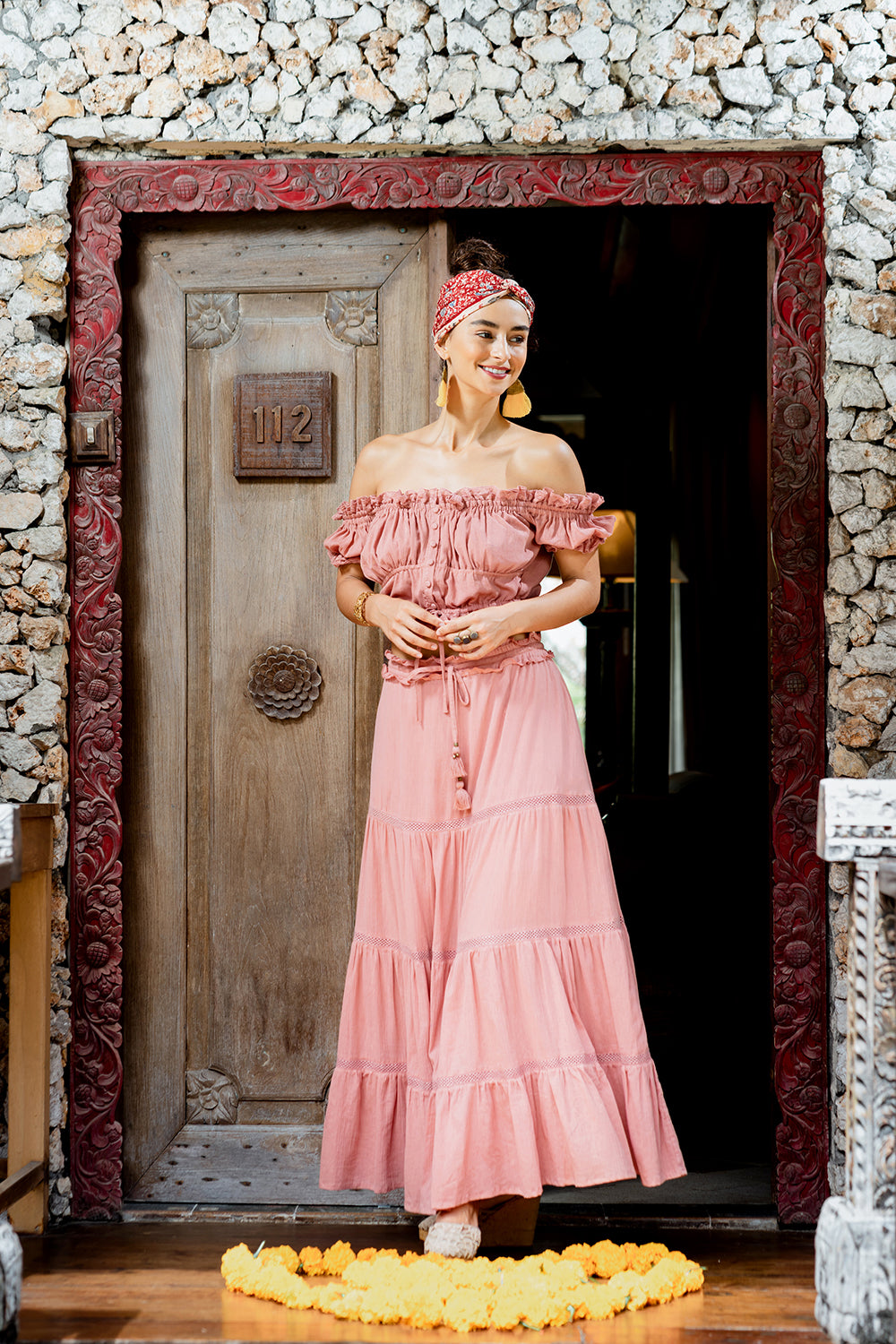 Soka Lace Top - Coral Haze - Dreamland by Tulle and Batiste