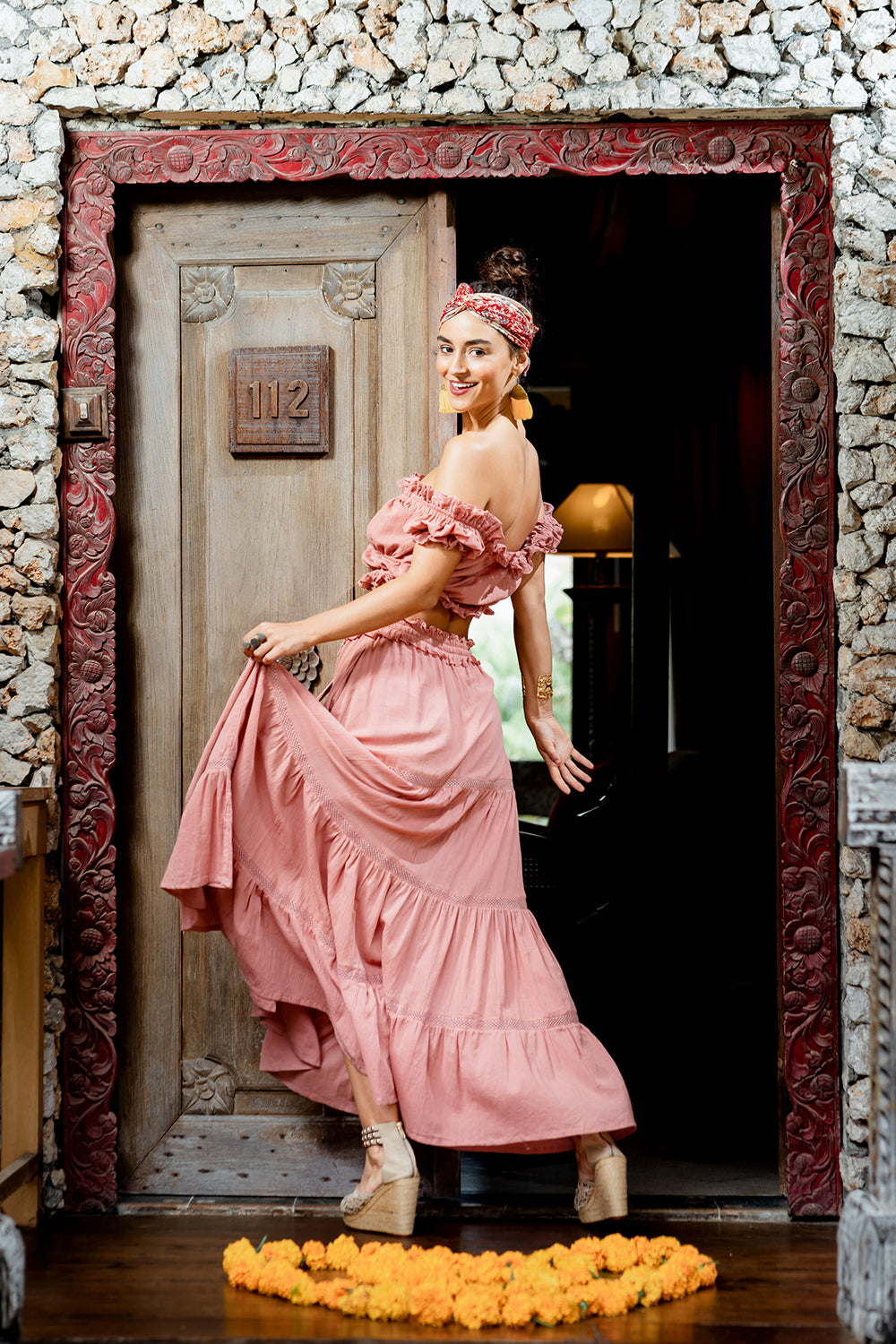 Soka Lace Top - Coral Haze - Dreamland by Tulle and Batiste