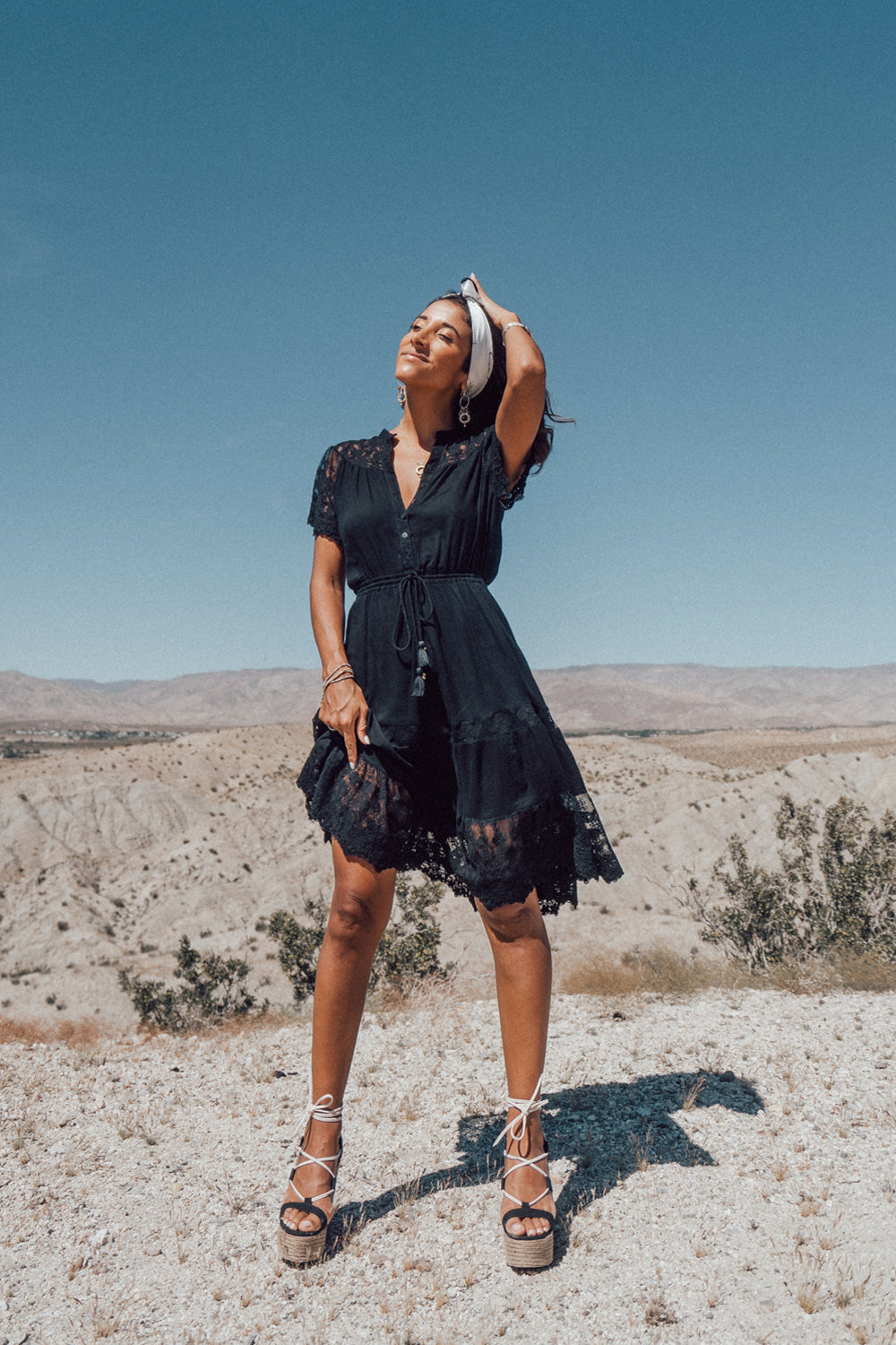 Sophia Lace Midi - Onyx - Tulle and Batiste