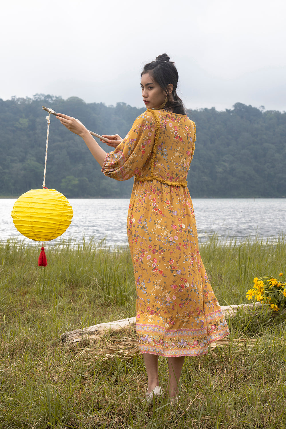 Tian Midi Dress - Tulle and Batiste