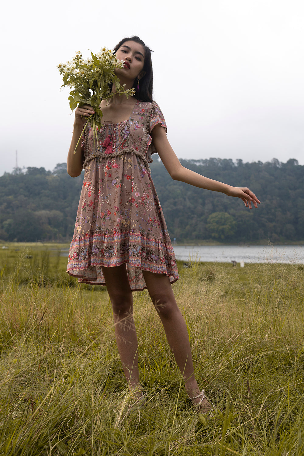 Tian Mini Dress - Tulle and Batiste
