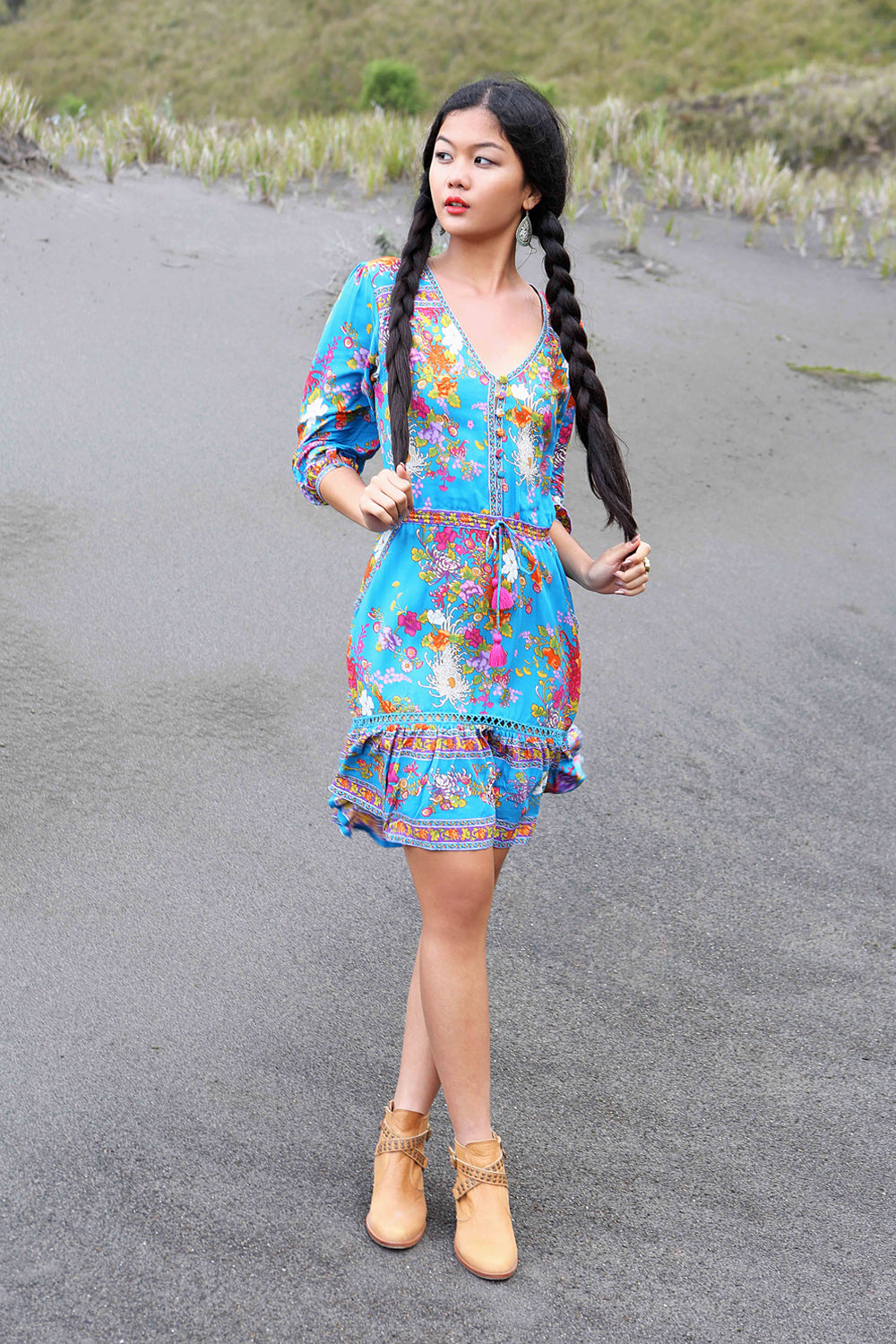 Amara Playdress - Blue Jewel - Tulle and Batiste