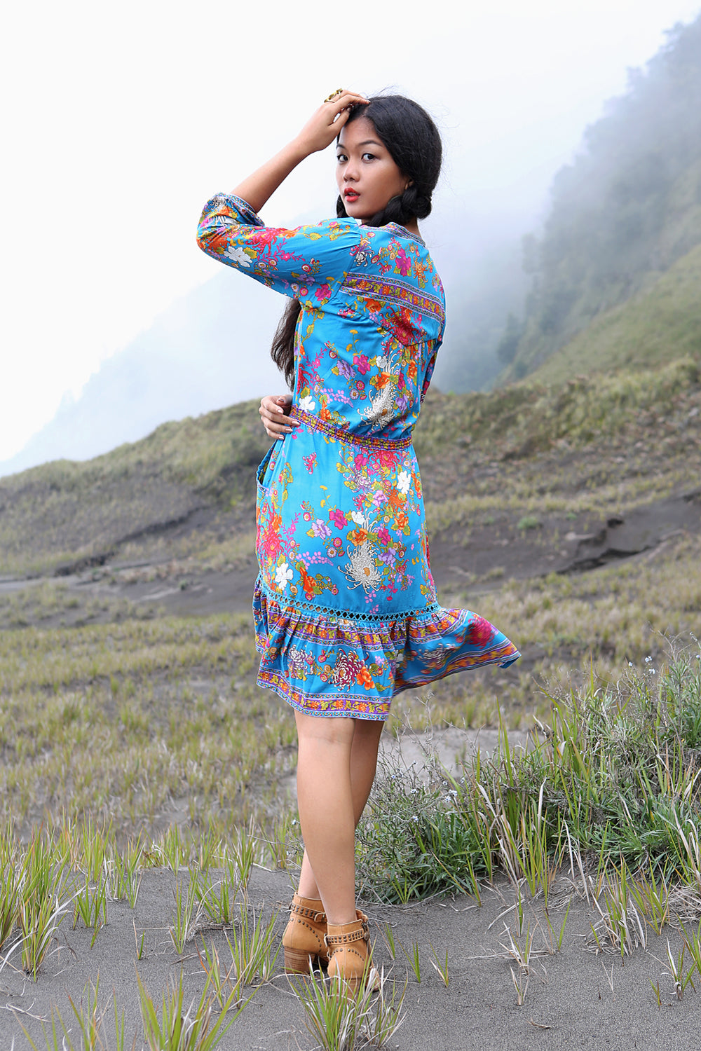 Amara Playdress - Blue Jewel - Tulle and Batiste