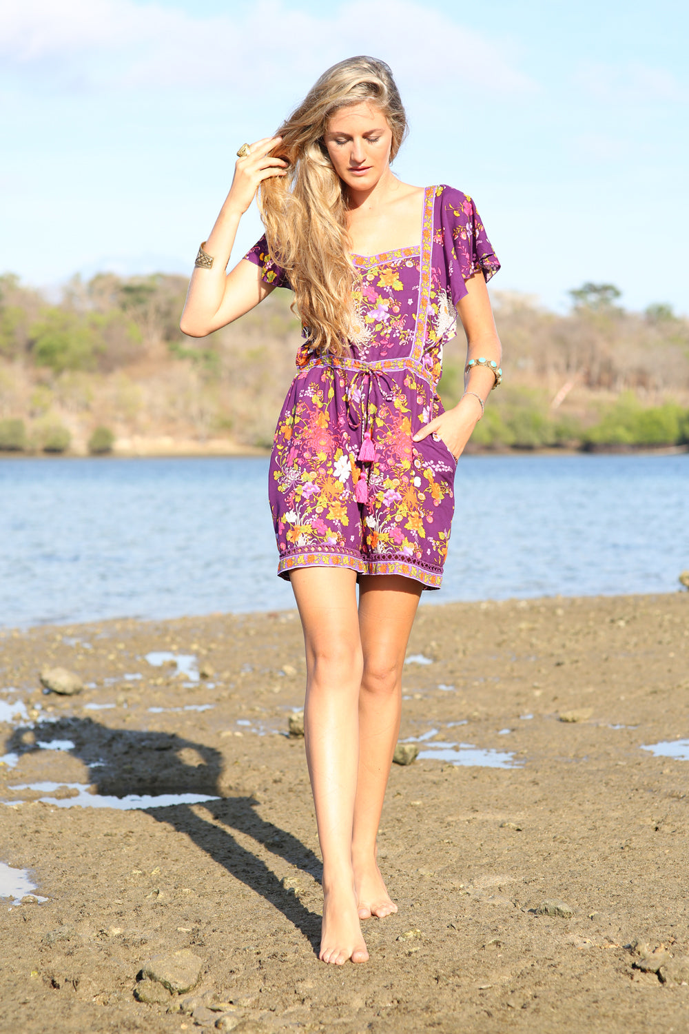 Dahlia Playsuit - Plum - Tulle and Batiste