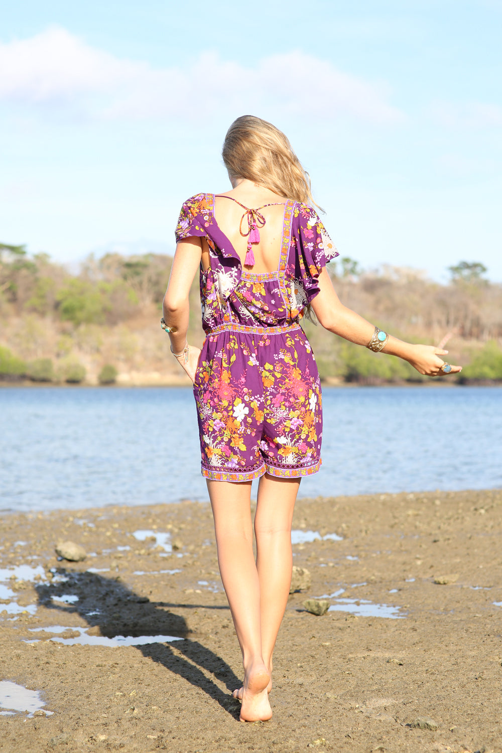 Dahlia Playsuit - Plum - Tulle and Batiste