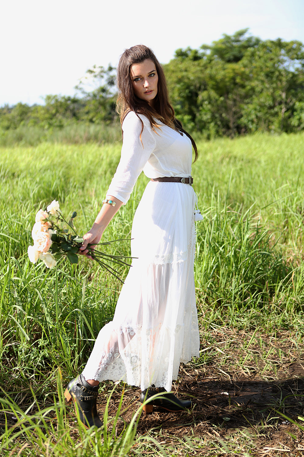 Daisy Rose Maxi Dress - Tulle and Batiste