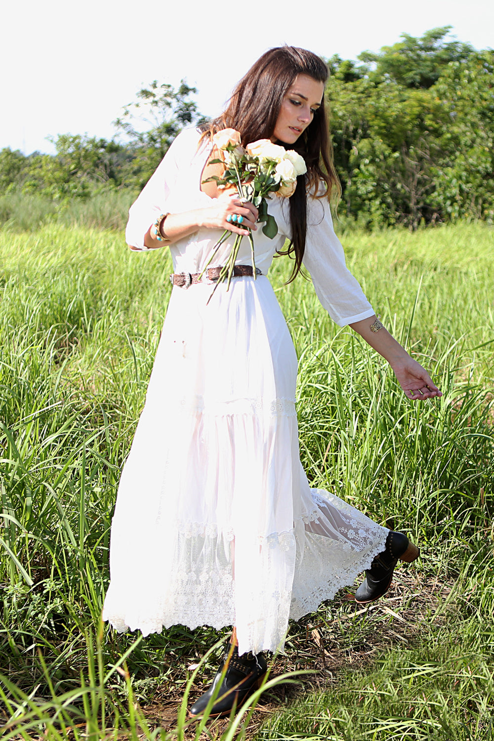 Daisy Rose Maxi Dress - Tulle and Batiste