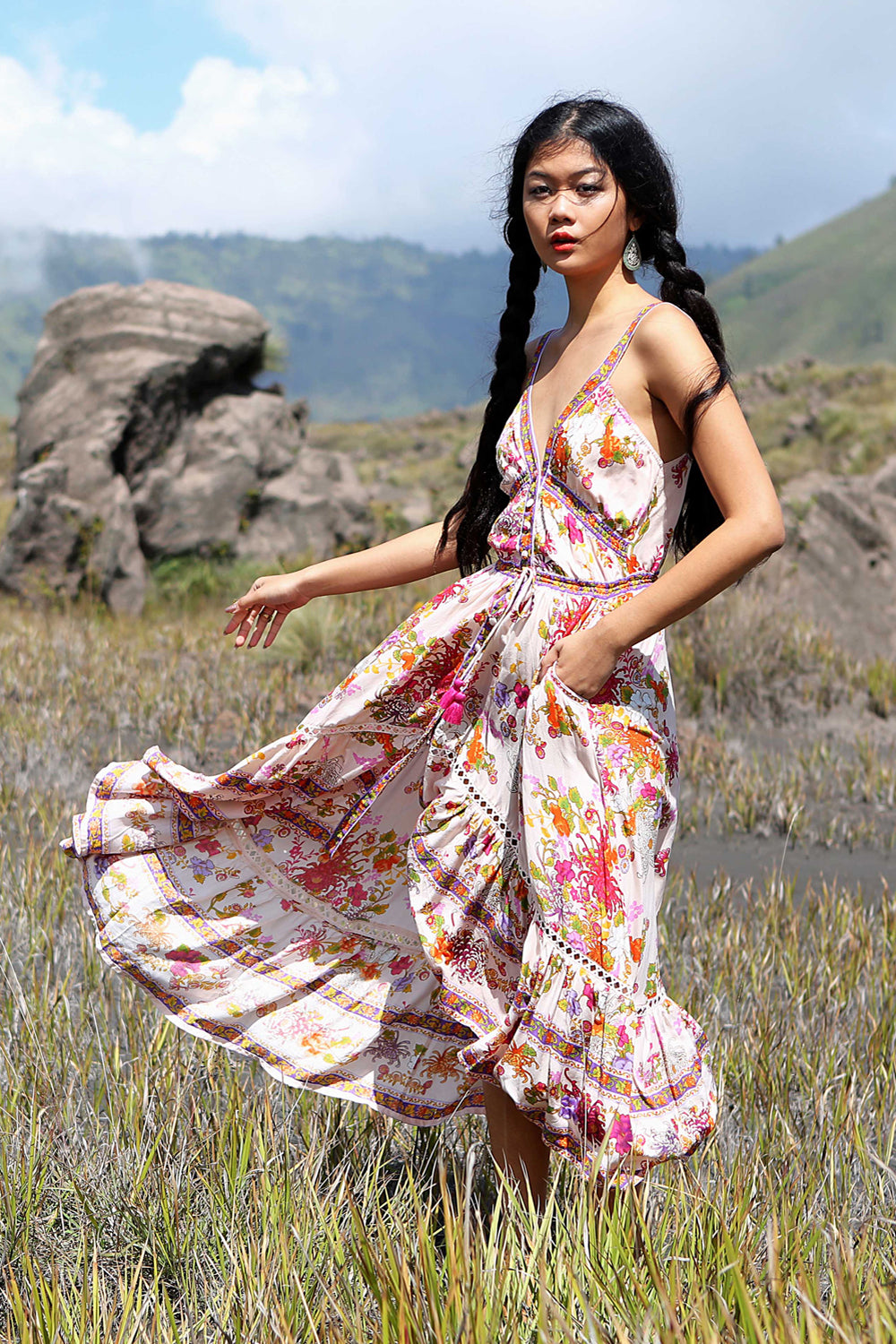 Delila Maxi Dress - Primrose Pink - Tulle and Batiste