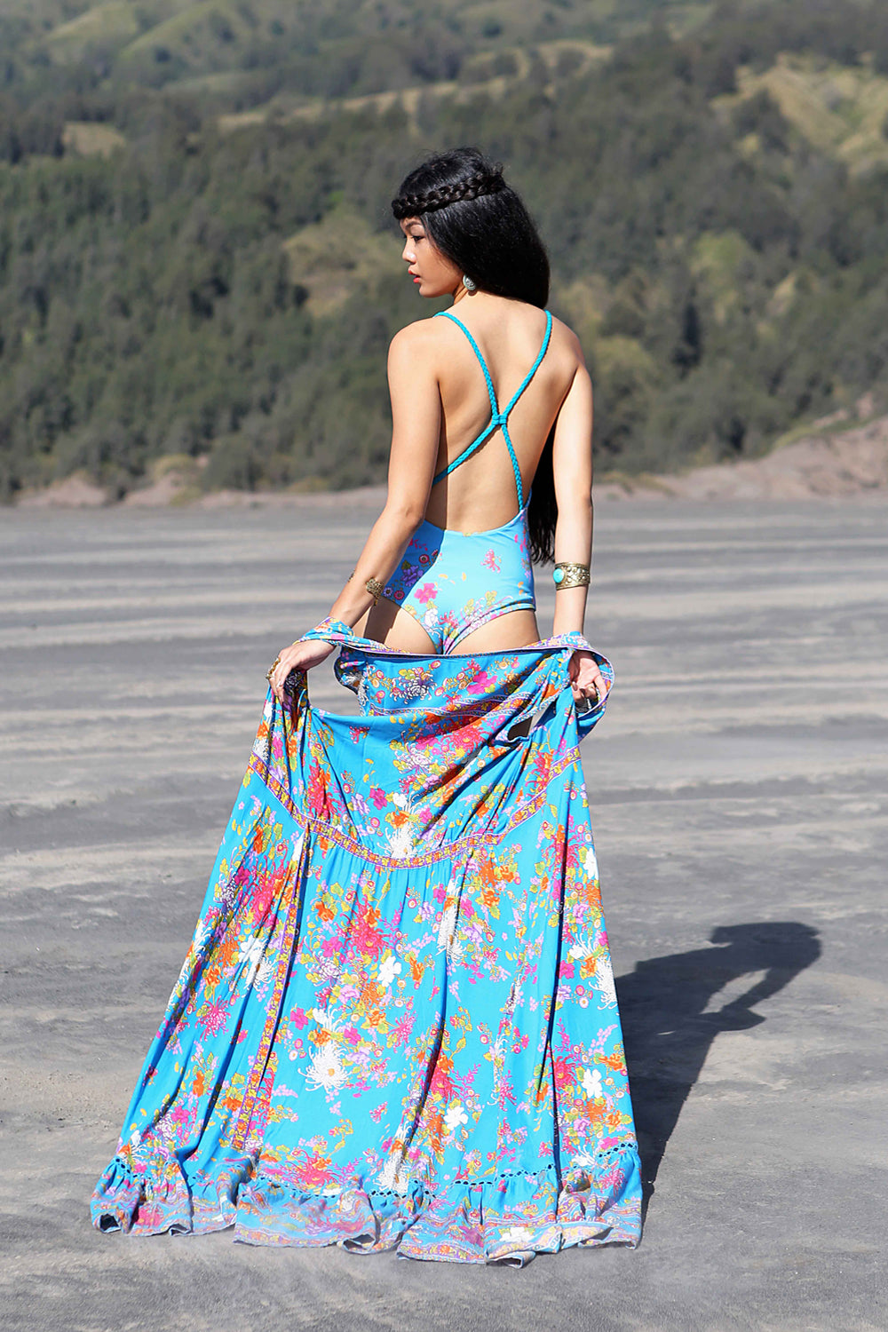 Dahlia One Piece - Blue Jewel - Tulle and Batiste