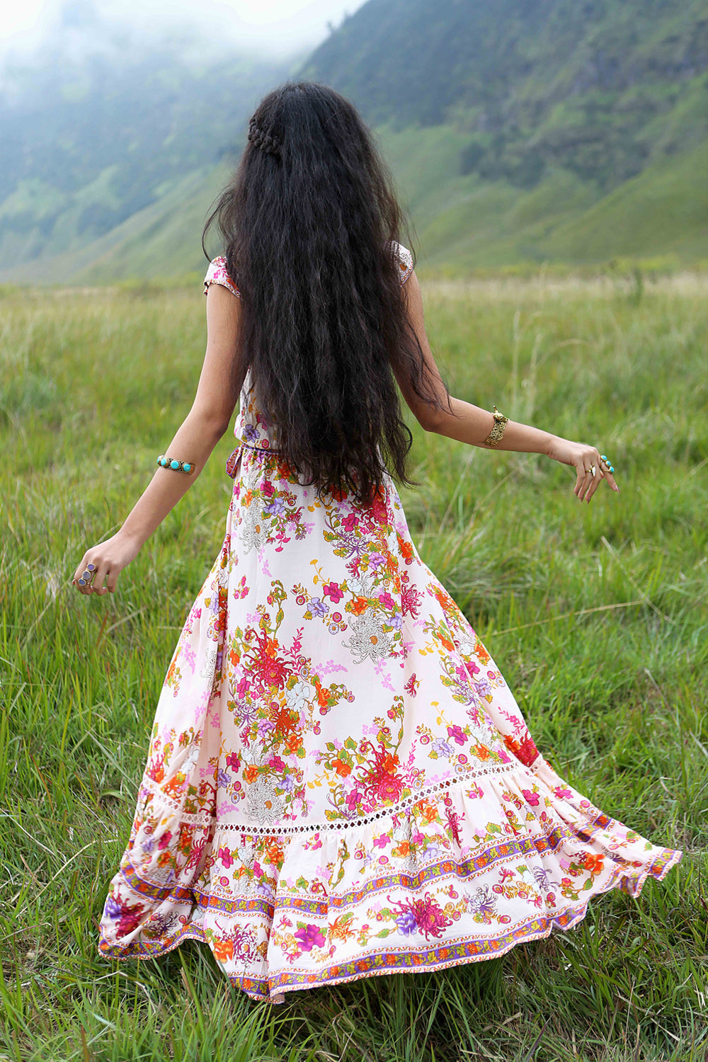 Lola Wrap Maxi Dress - Primrose Pink - Tulle and Batiste