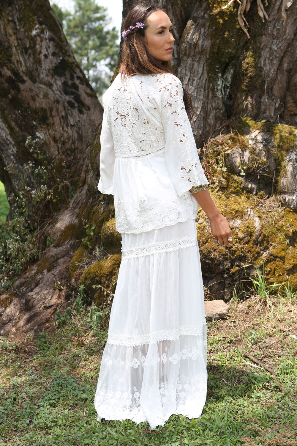 Willow Embroidery Blouse - Tulle and Batiste