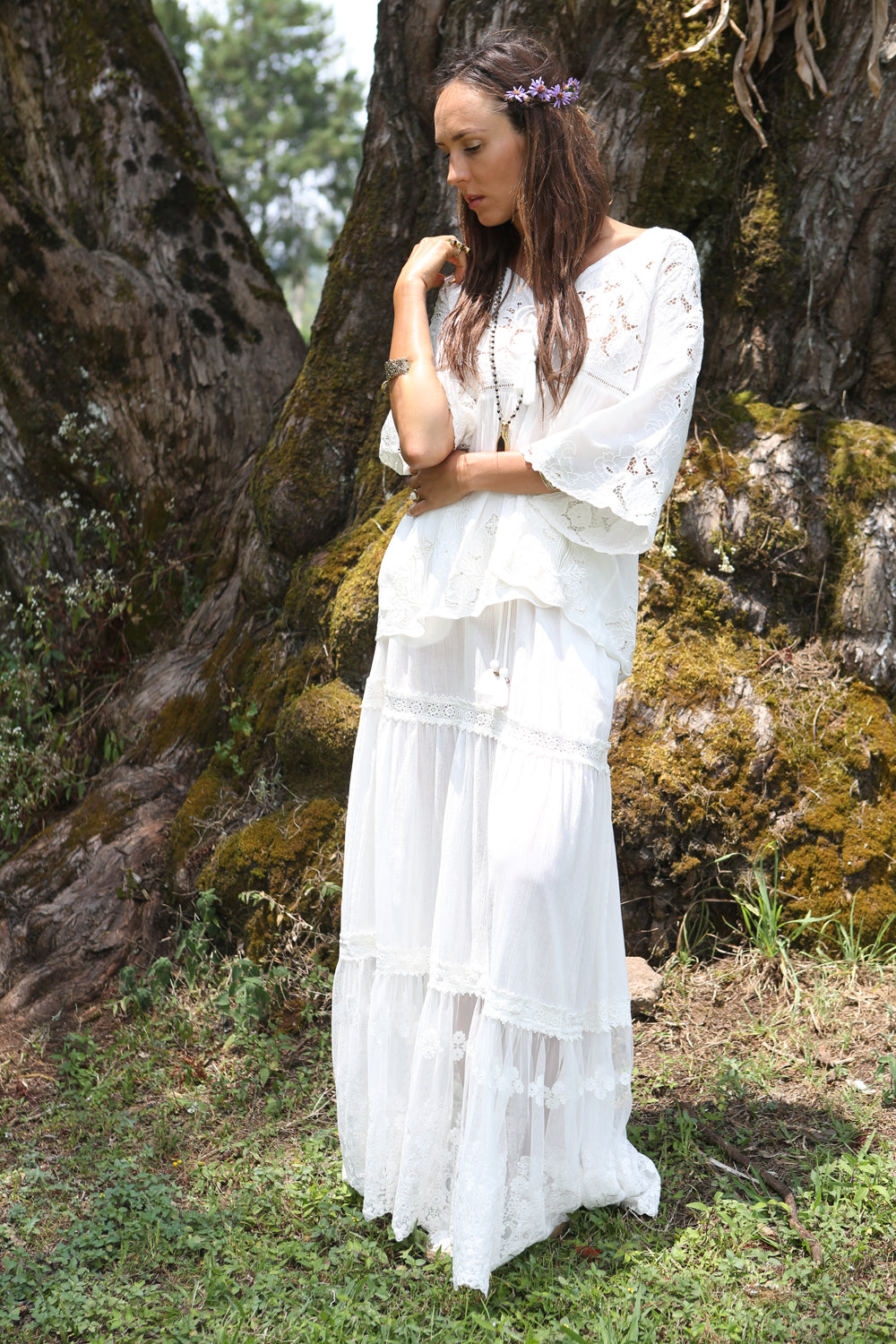 Willow Embroidery Blouse - Tulle and Batiste