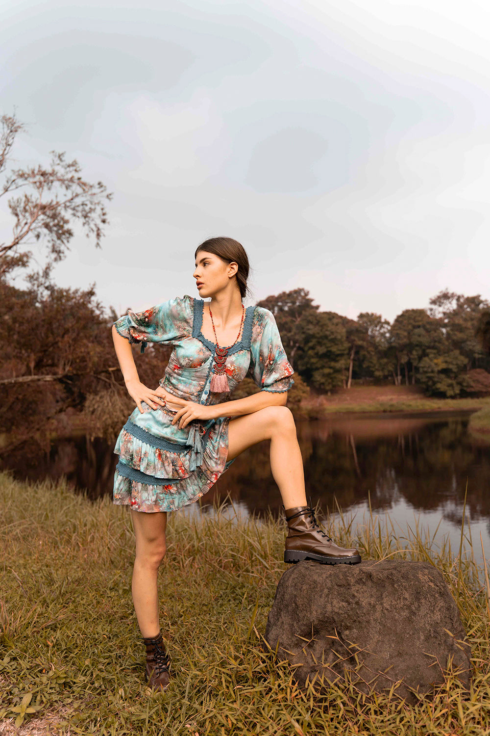 Aveline Mini Skirt, embrace your boho spirit with this sustainable fashion staple
