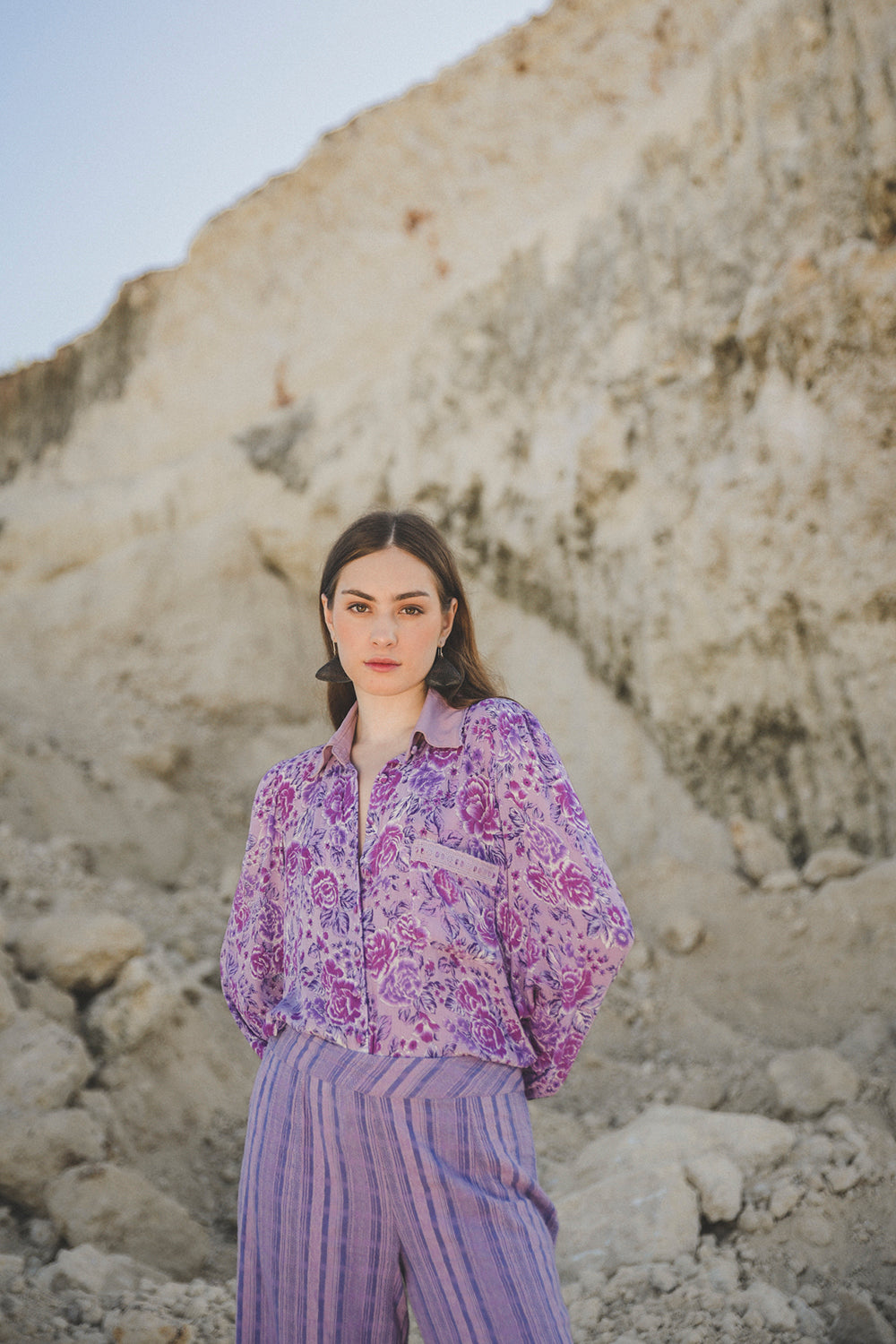 Ayana Blouse - Violet - Peony by Tulle and Batiste - Ethical Slow Fashion - Free Shipping - Easy Returns