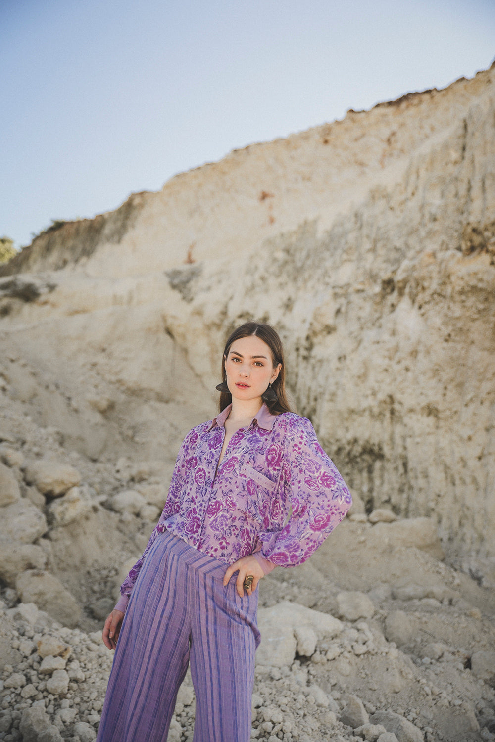 Ayana Blouse - Violet - Peony by Tulle and Batiste - Ethical Slow Fashion - Free Shipping - Easy Returns