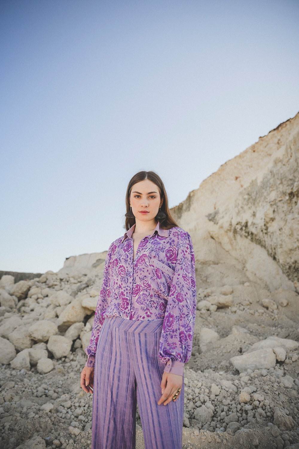 Ayana Blouse - Violet - Peony by Tulle and Batiste - Ethical Slow Fashion - Free Shipping - Easy Returns