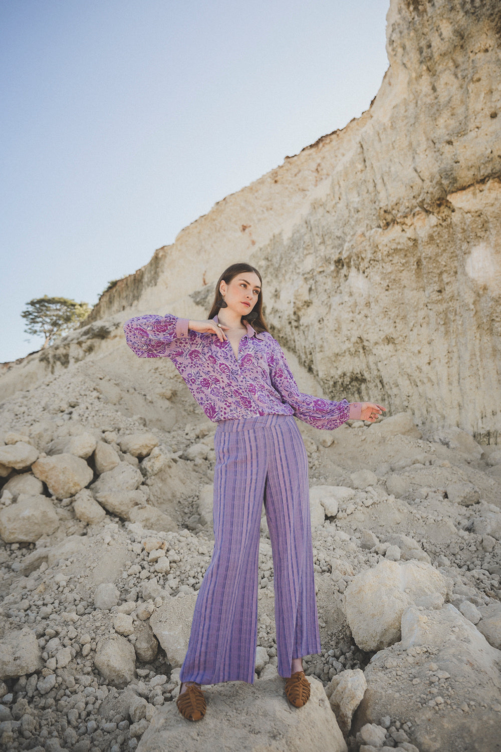 Ayana Blouse - Violet - Peony by Tulle and Batiste - Ethical Slow Fashion - Free Shipping - Easy Returns