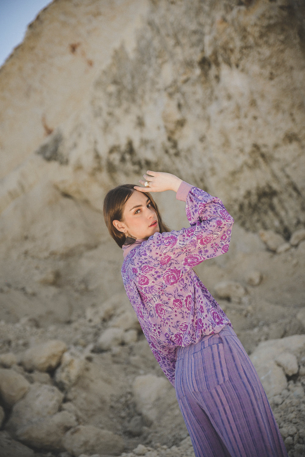 Ayana Blouse - Violet - Peony by Tulle and Batiste - Ethical Slow Fashion - Free Shipping - Easy Returns