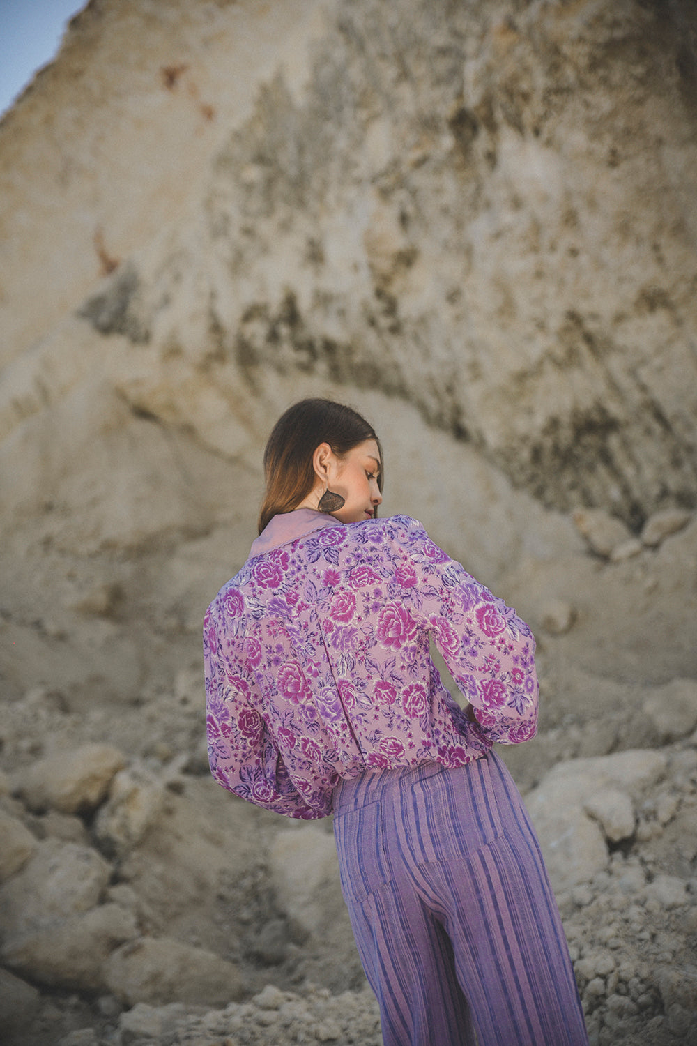 Ayana Blouse - Violet - Peony by Tulle and Batiste - Ethical Slow Fashion - Free Shipping - Easy Returns