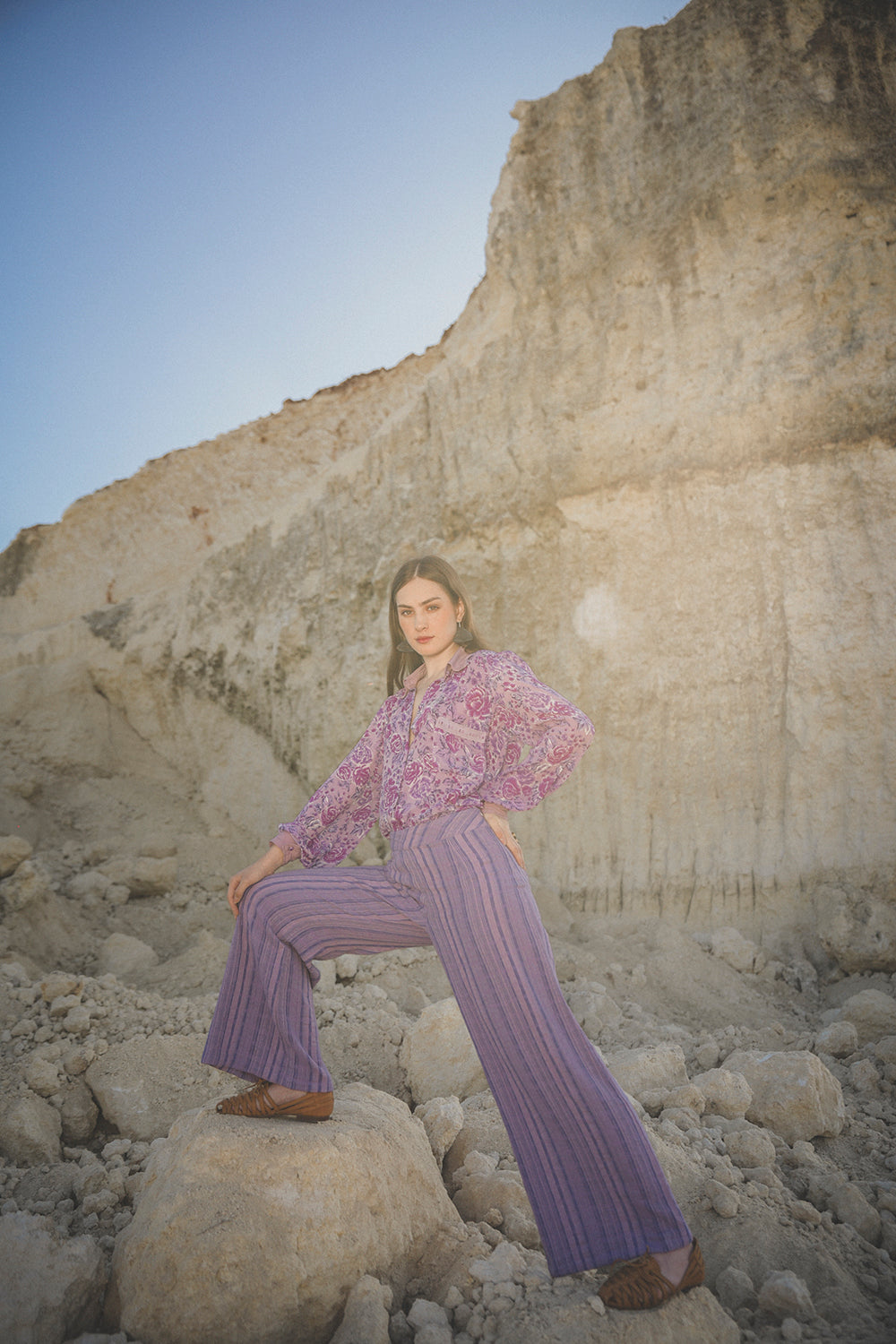 Ayana Blouse - Violet - Peony by Tulle and Batiste - Ethical Slow Fashion - Free Shipping - Easy Returns