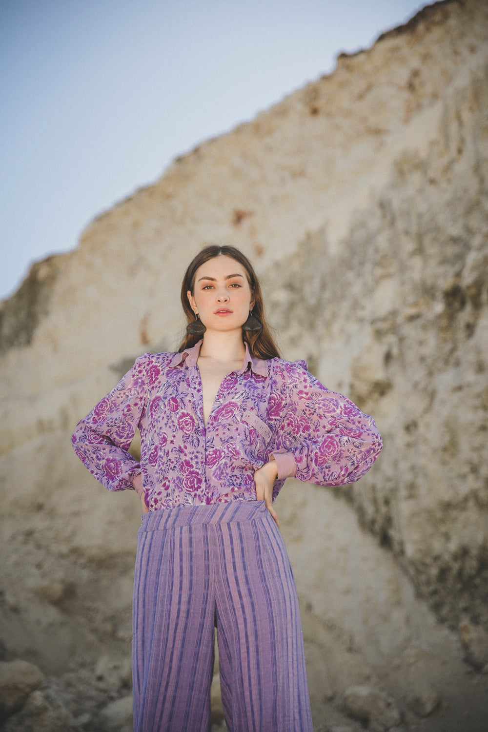 Ayana Blouse - Violet - Peony by Tulle and Batiste - Ethical Slow Fashion - Free Shipping - Easy Returns