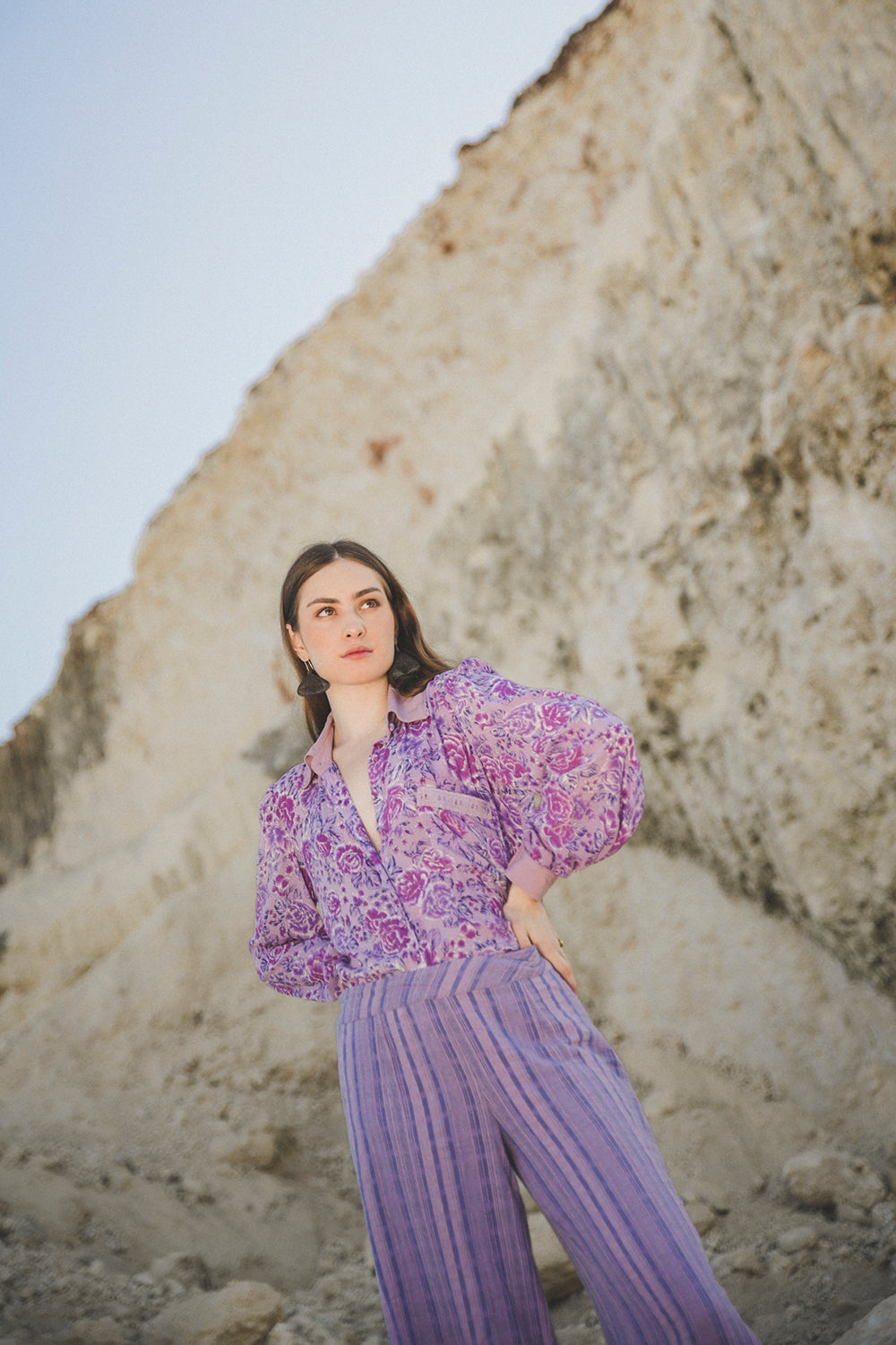 Ayana Blouse - Violet - Peony by Tulle and Batiste - Ethical Slow Fashion - Free Shipping - Easy Returns