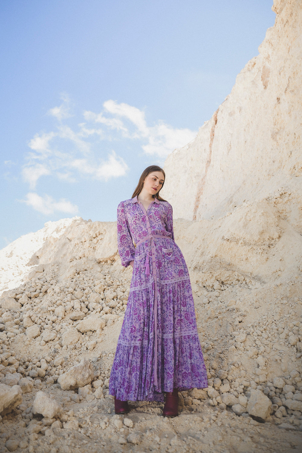 Ayana Maxi Dress - Violet - Peony by Tulle and Batiste - Ethical Slow Fashion - Free Shipping - Easy Returns