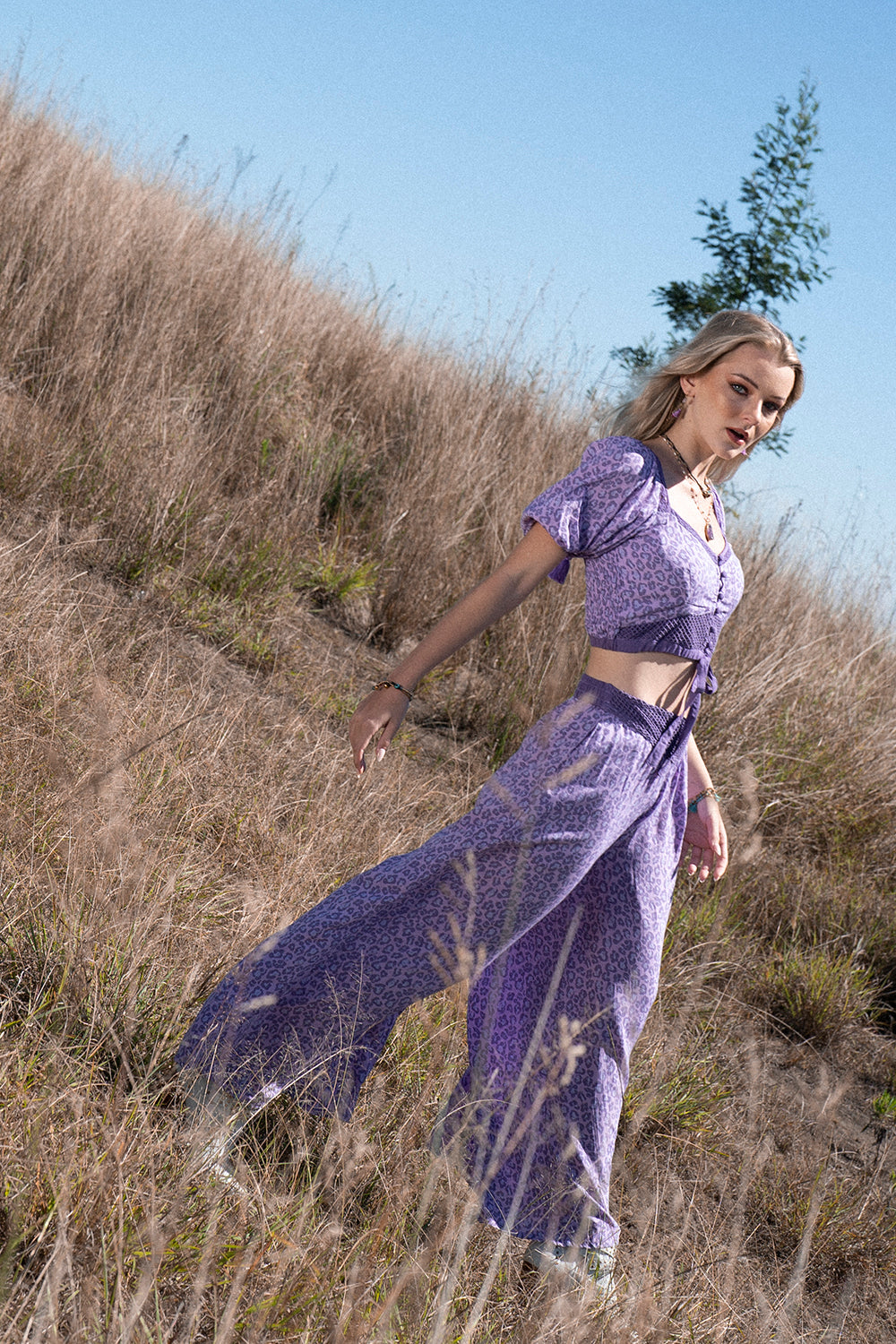 Clover Crop Top - Lilac - Into the Wild by Tulle and Batiste