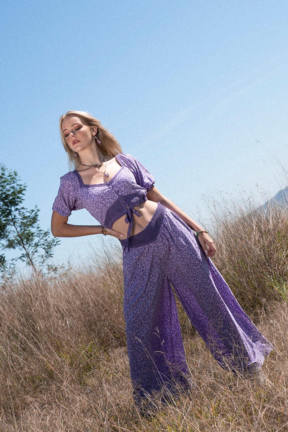 Clover Crop Top - Lilac - Into the Wild by Tulle and Batiste