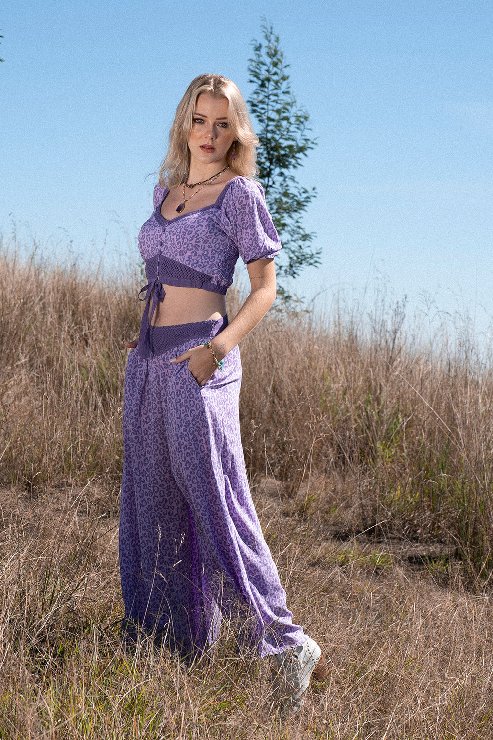 Clover Crop Top - Lilac - Into the Wild by Tulle and Batiste