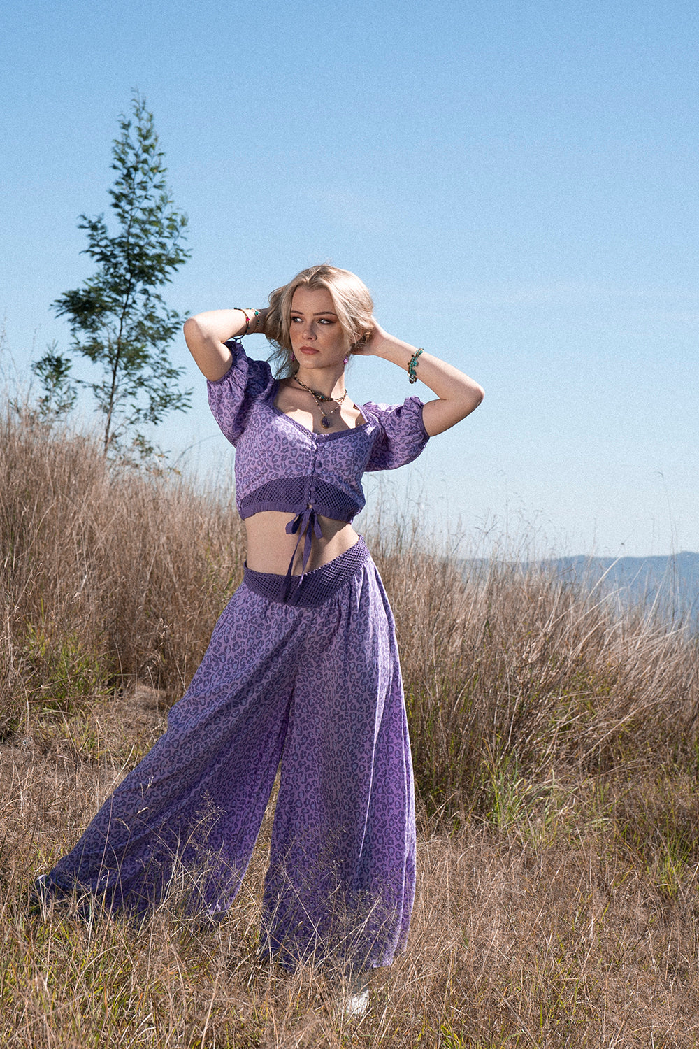 Clover Crop Top - Lilac - Into the Wild by Tulle and Batiste