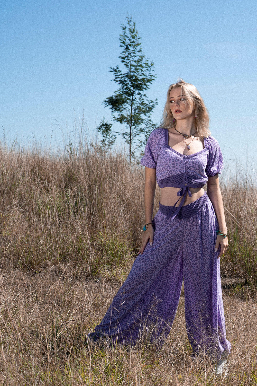 Clover Crop Top - Lilac - Into the Wild by Tulle and Batiste
