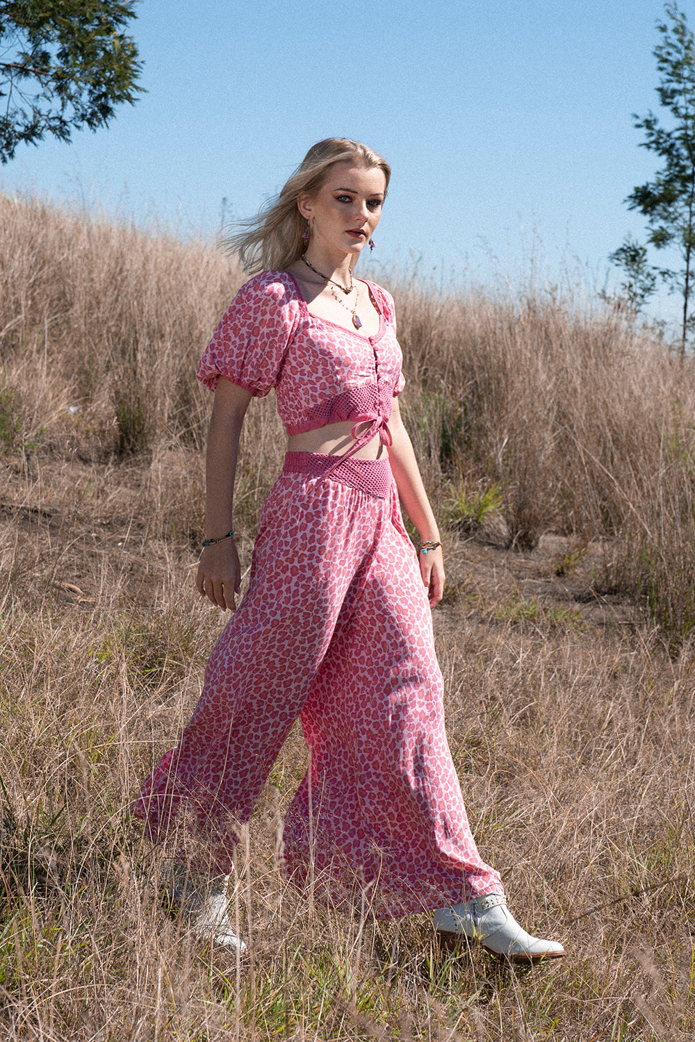 Clover Crop Top - Magenta - Into the Wild by Tulle and Batiste