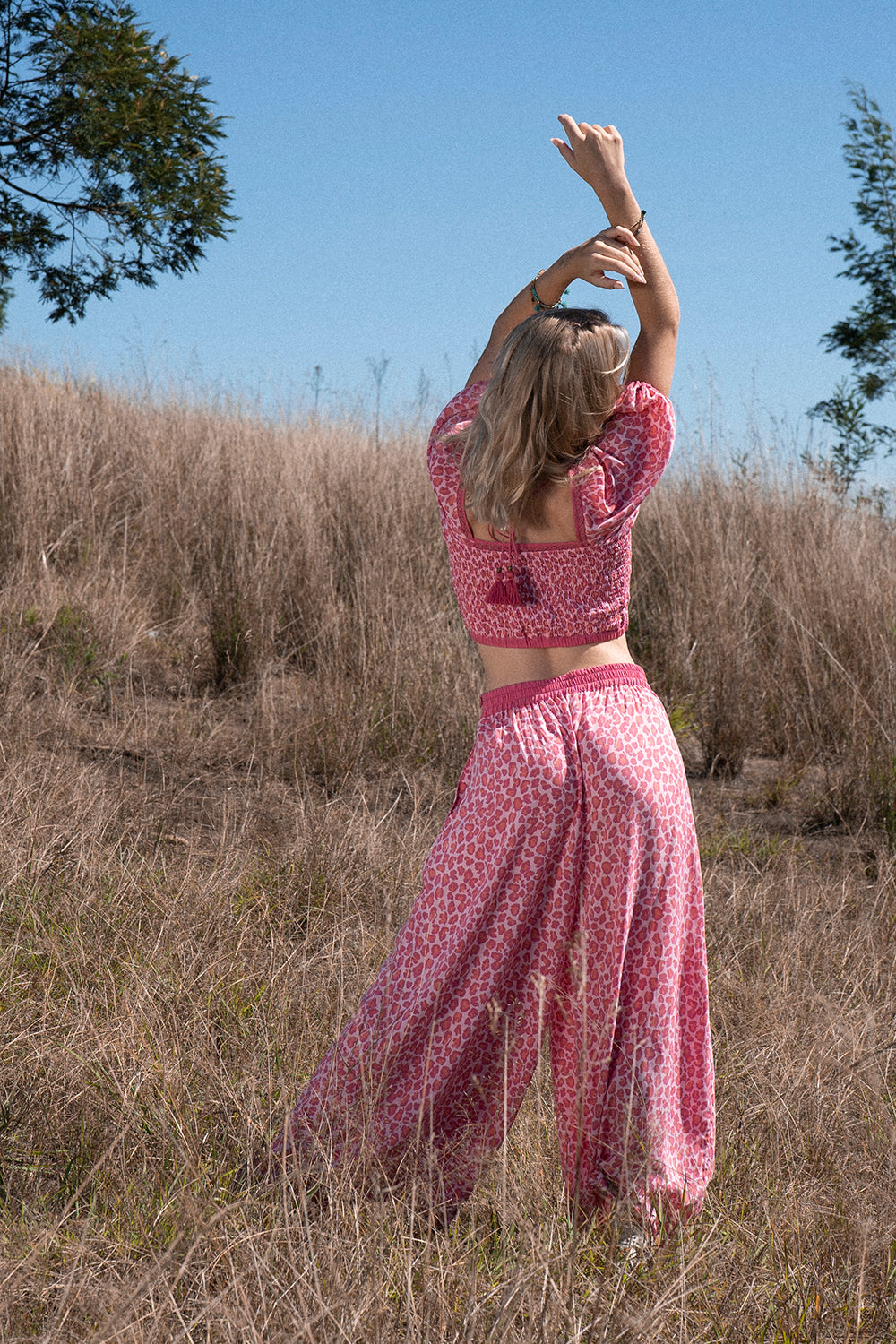 Clover Crop Top - Magenta - Into the Wild by Tulle and Batiste