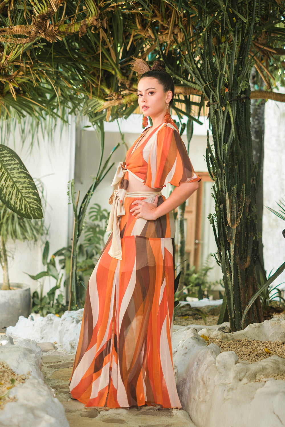 Celeste Wrap Top - Amber Mirage by Tulle and Batiste