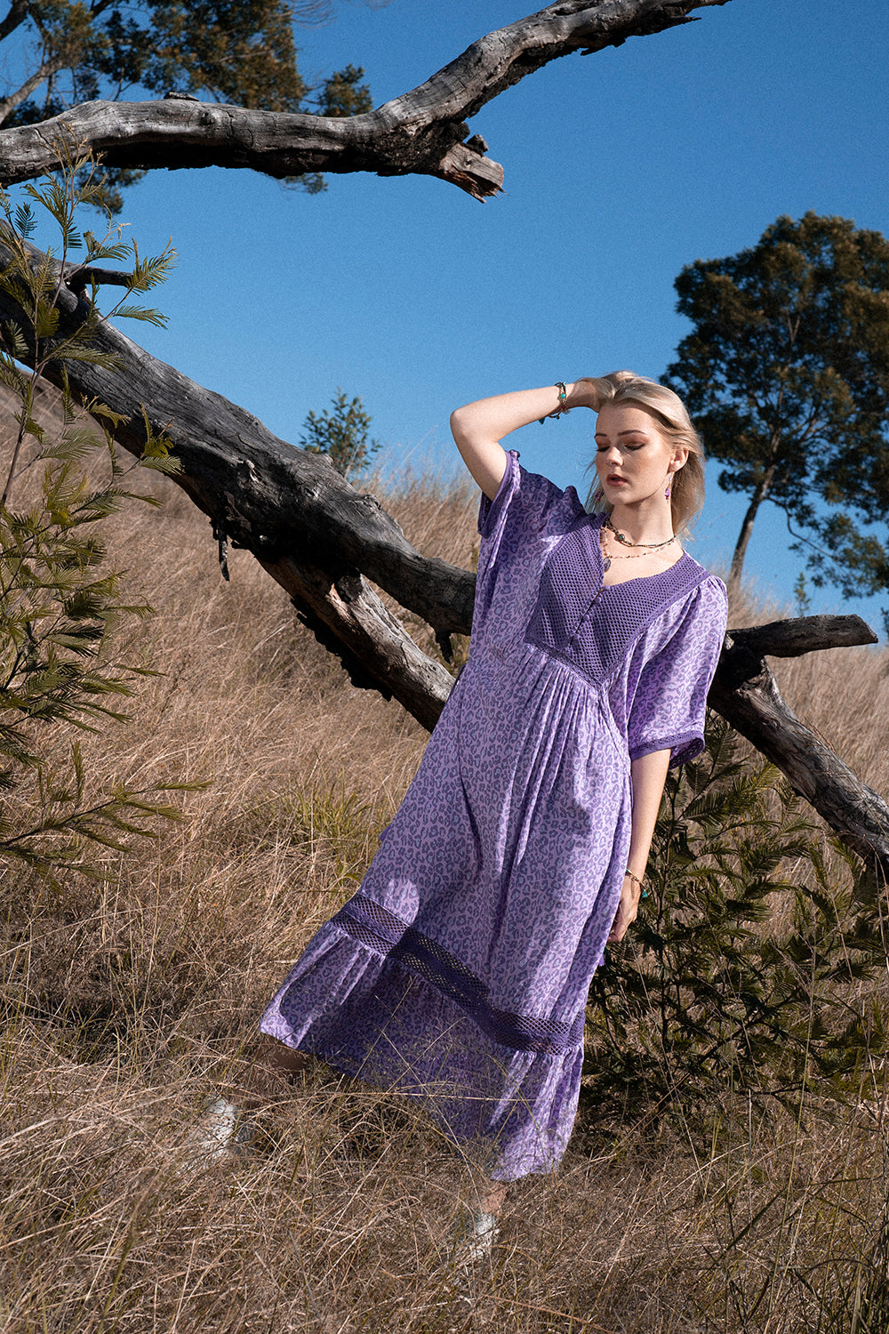 Daisy Boho Dress - Lilac - Into the Wild by Tulle and Batiste
