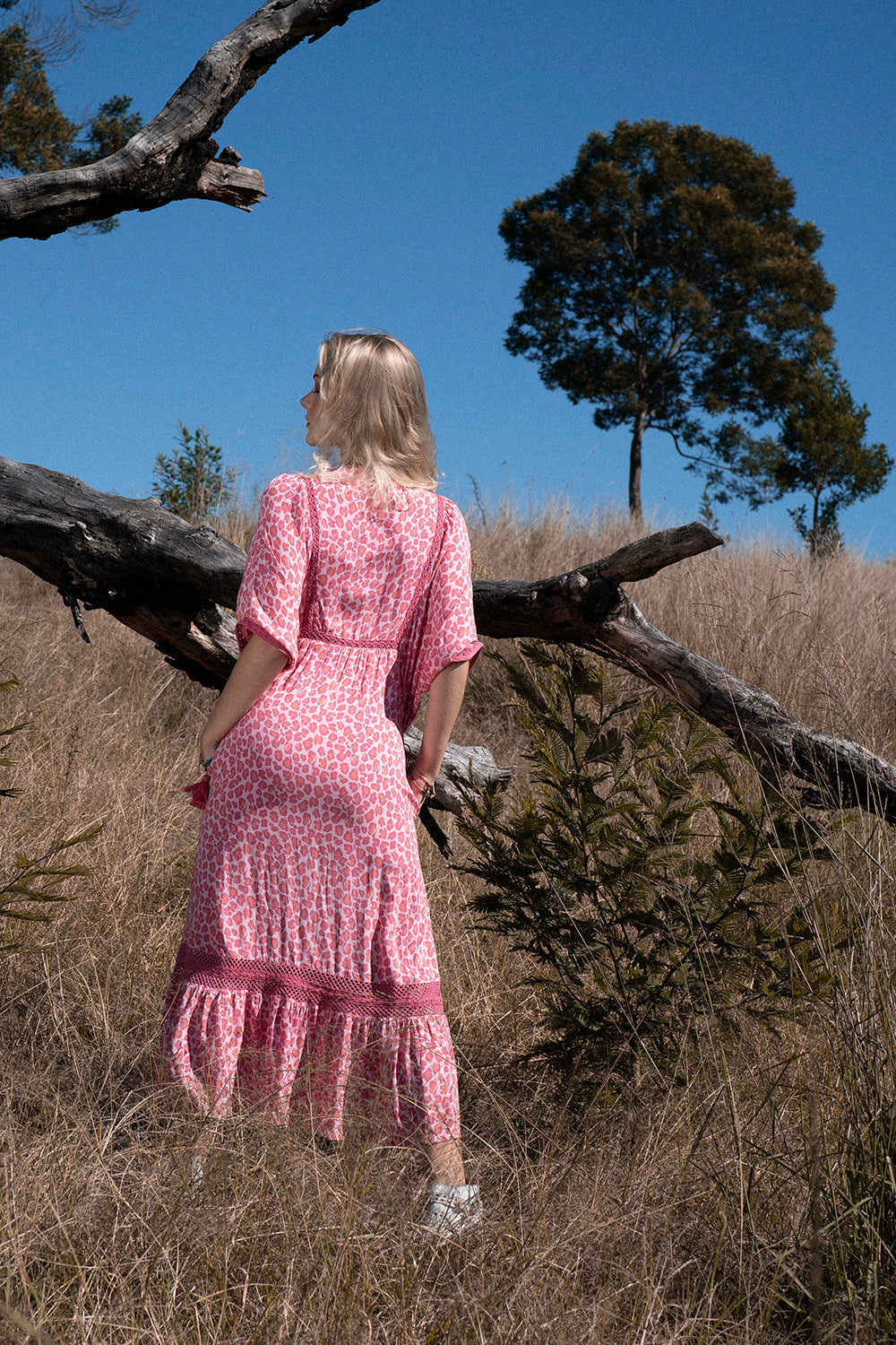 Daisy Boho Dress - Magenta - Into the Wild by Tulle and Batiste