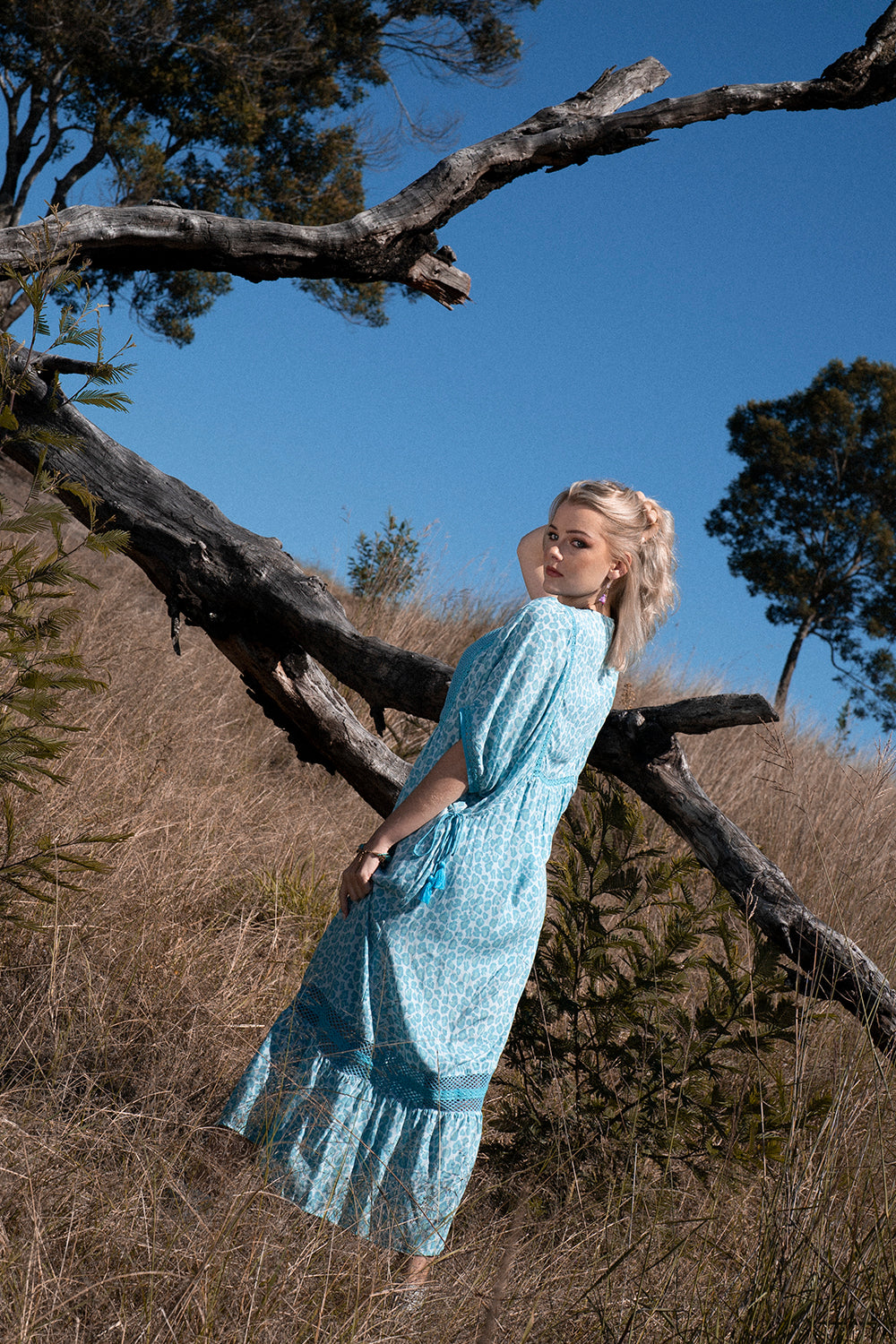 Daisy Boho Dress - Turquoise - Into the Wild by Tulle and Batiste