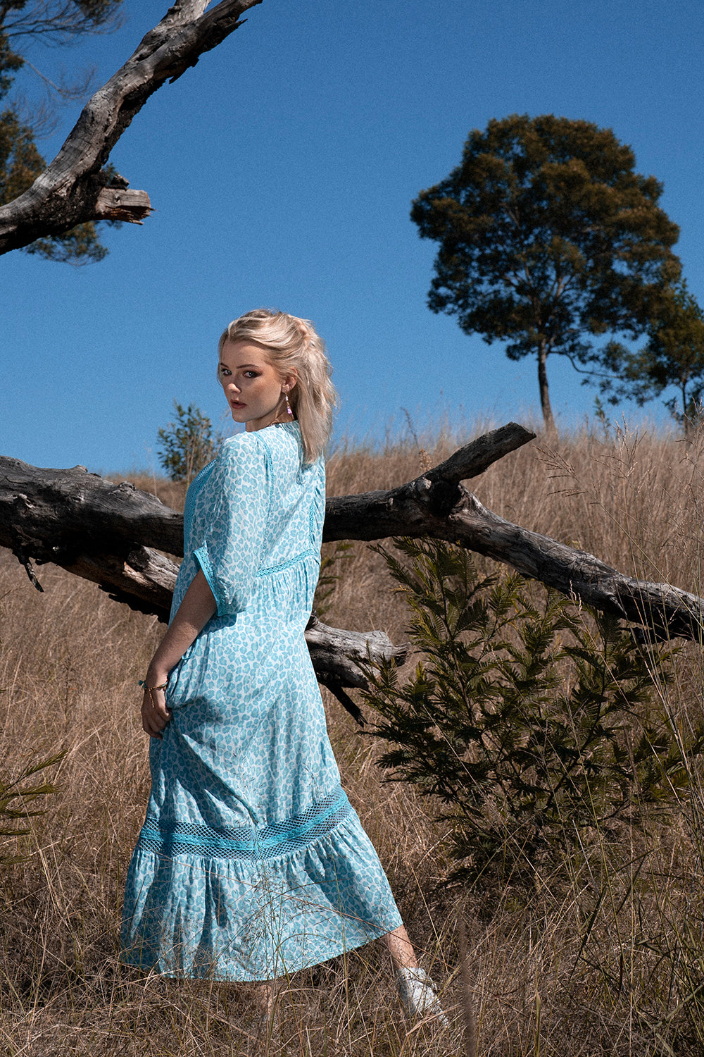 Daisy Boho Dress - Turquoise - Into the Wild by Tulle and Batiste