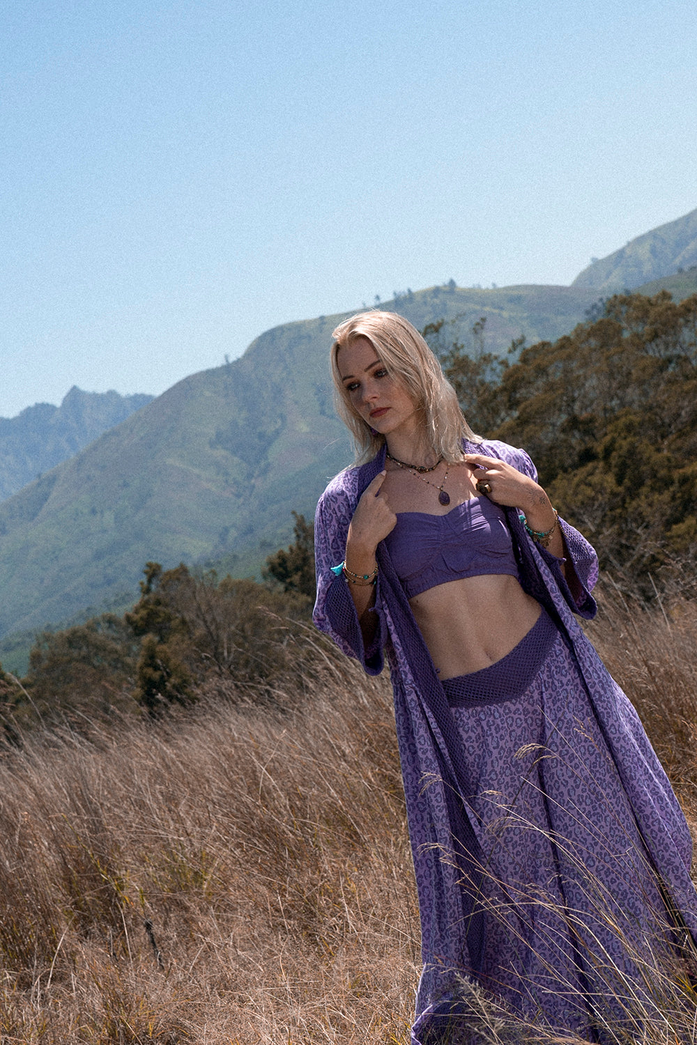 Dandelion Long Kimono - Lilac - Into the Wild by Tulle and Batiste