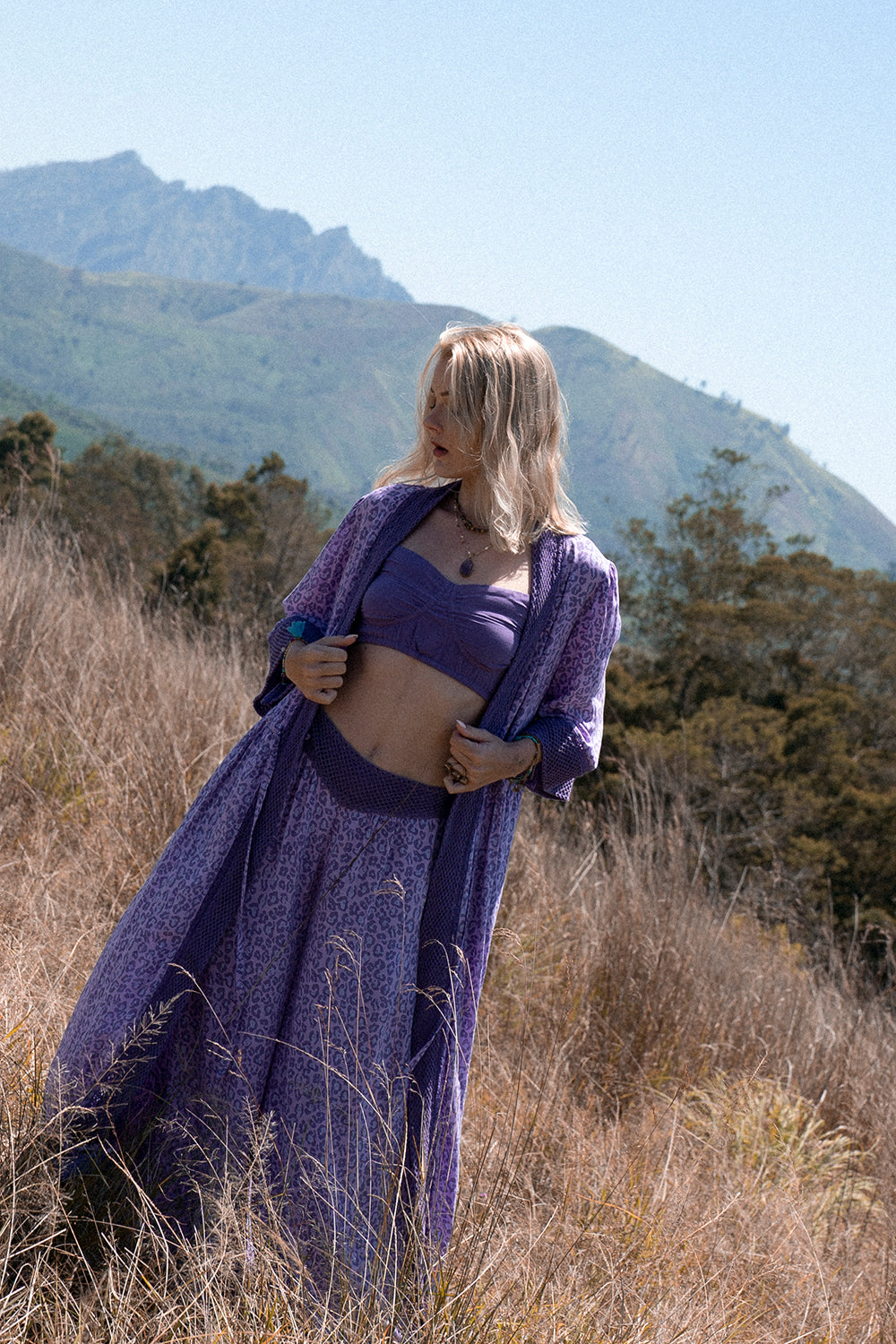 Dandelion Long Kimono - Lilac - Into the Wild by Tulle and Batiste