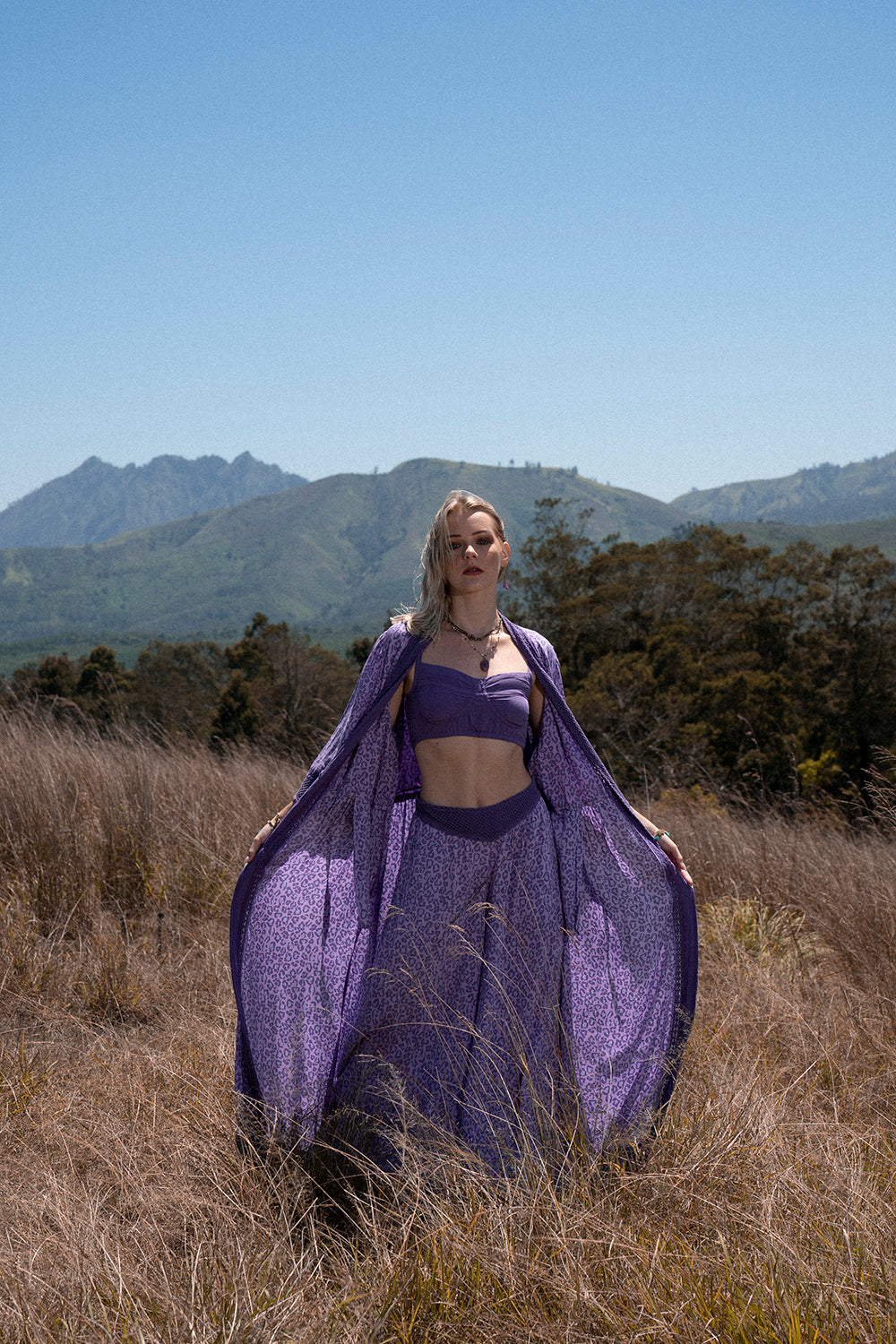 Dandelion Long Kimono - Lilac - Into the Wild by Tulle and Batiste