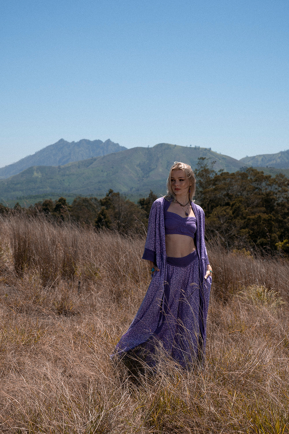 Dandelion Long Kimono - Lilac - Into the Wild by Tulle and Batiste