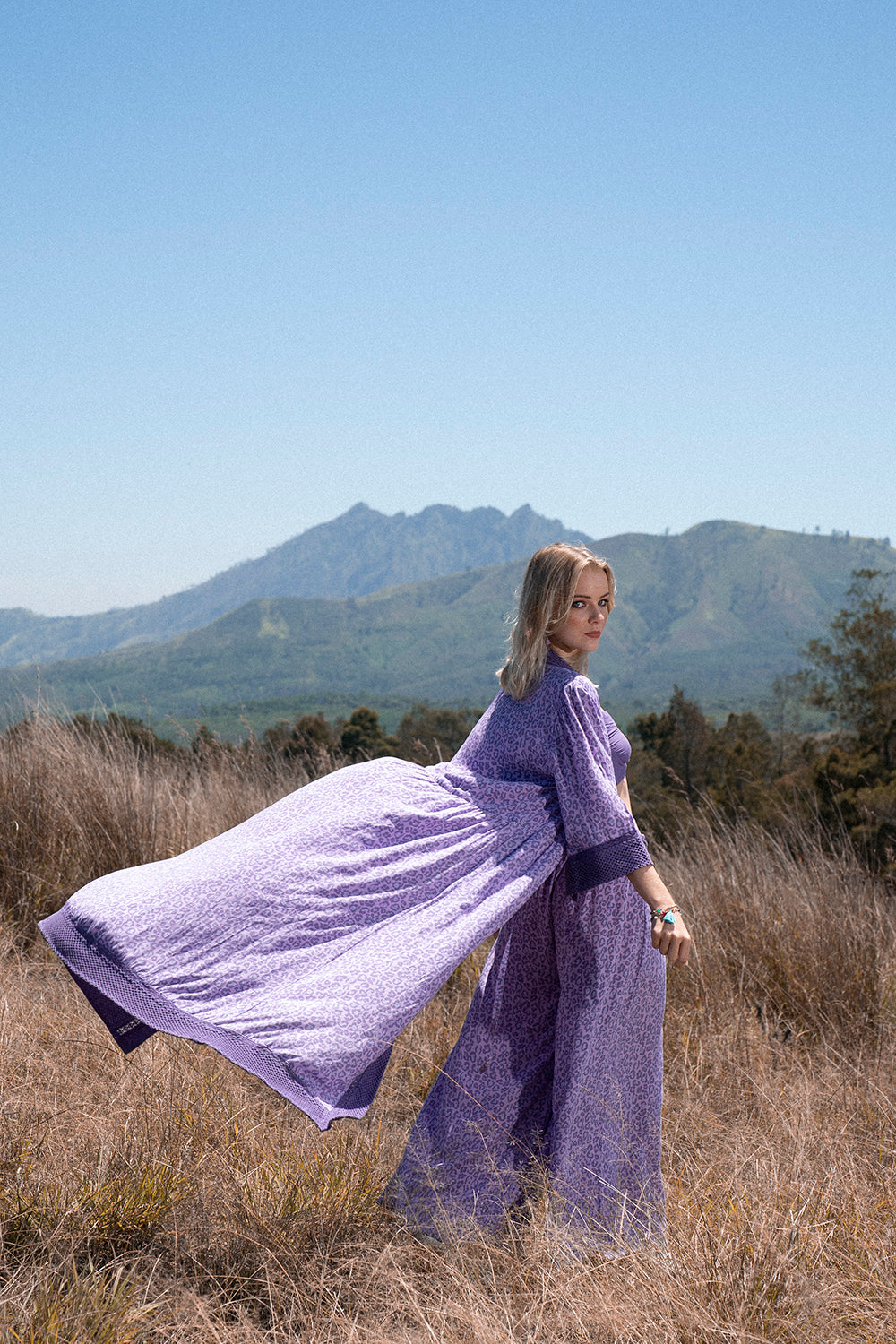 Dandelion Long Kimono - Lilac - Into the Wild by Tulle and Batiste