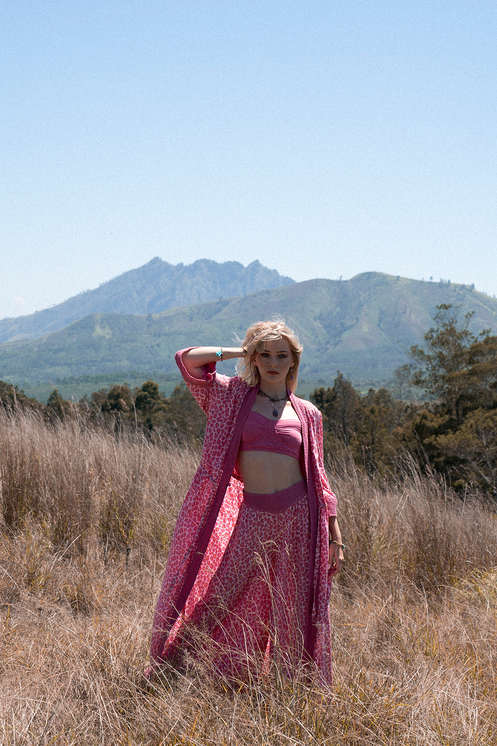 Dandelion Long Kimono - Magenta - Into the Wild by Tulle and Batiste