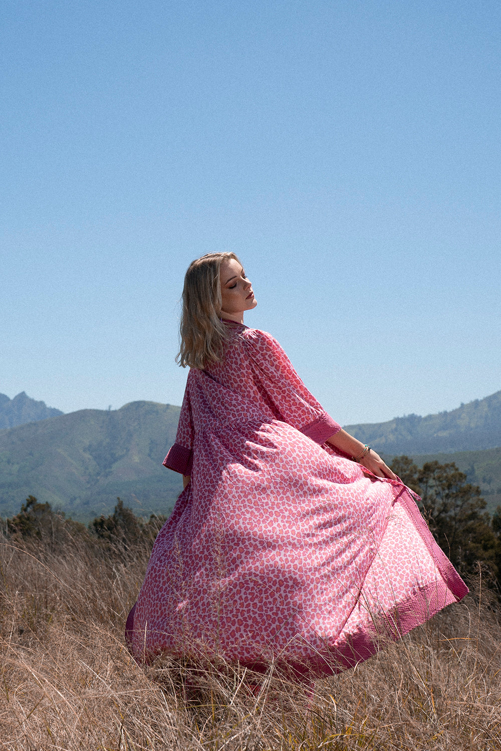 Dandelion Long Kimono - Magenta - Into the Wild by Tulle and Batiste