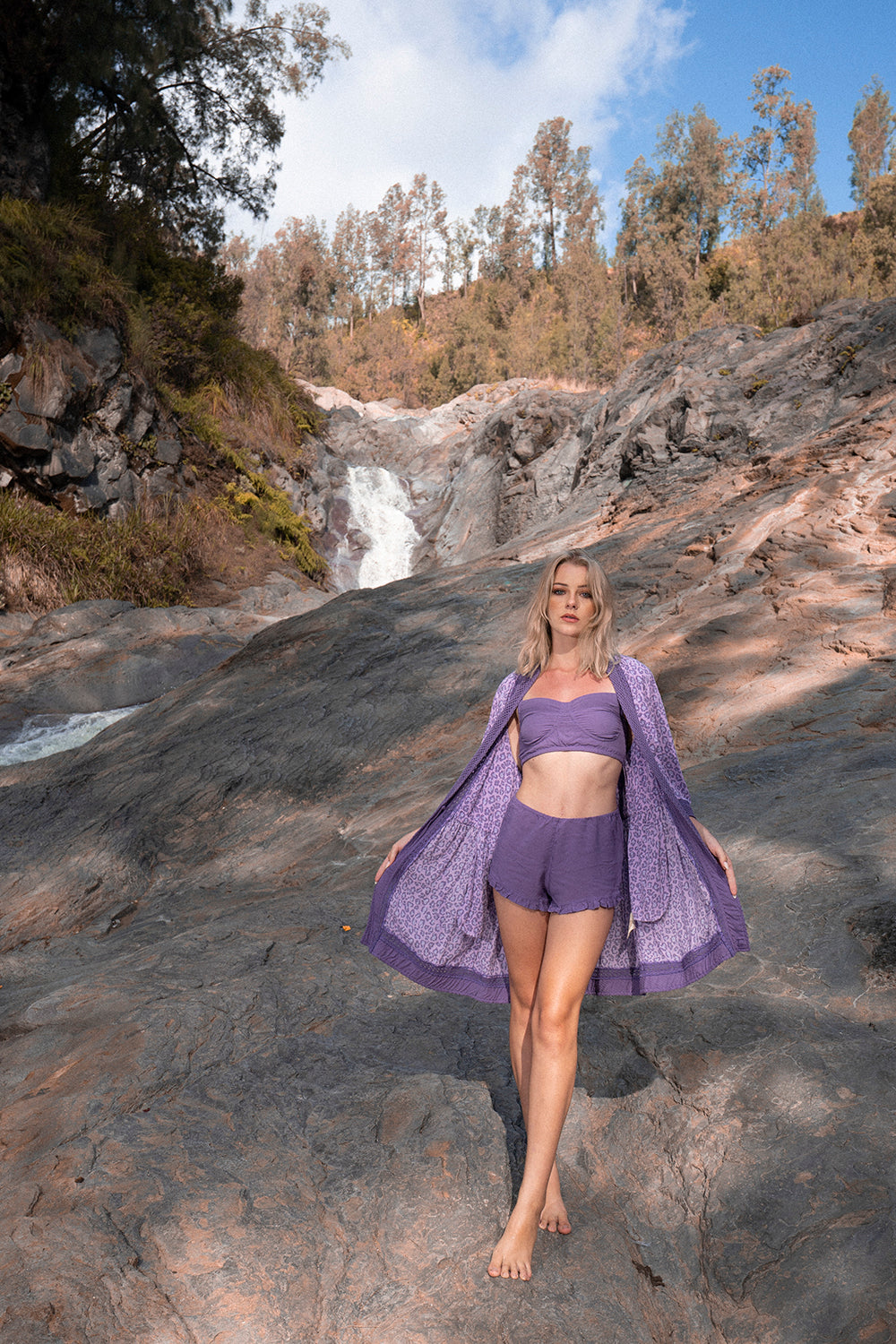 Dandelion Short Kimono - Lilac - Into the Wild by Tulle and Batiste