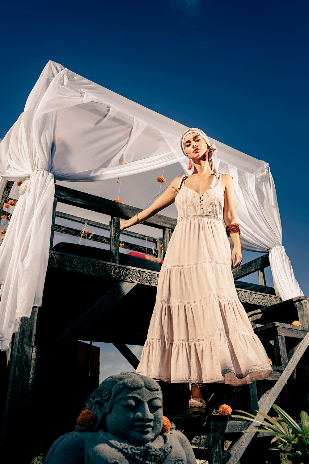 Dreamland Frill Maxi Dress - Rose Smoke - Dreamland by Tulle and Batiste