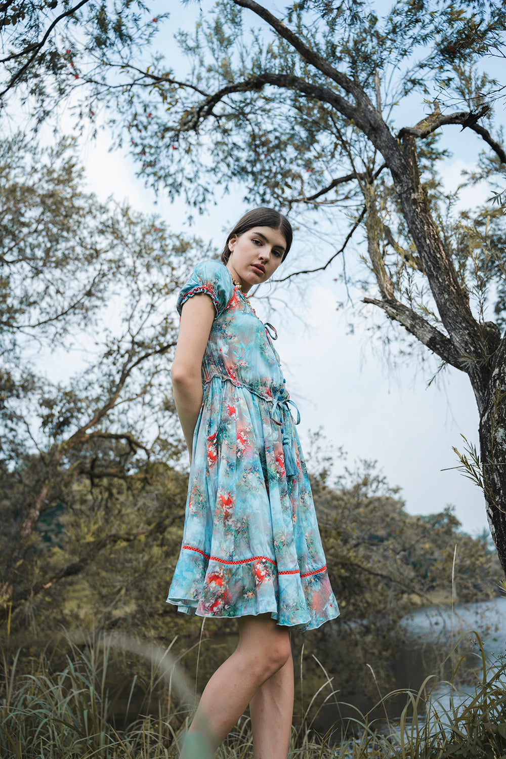 Ellwood Swing Dress - Forest Blue - Peony by Tulle and Batiste - Ethical Slow Fashion - Free Shipping - Easy Returns