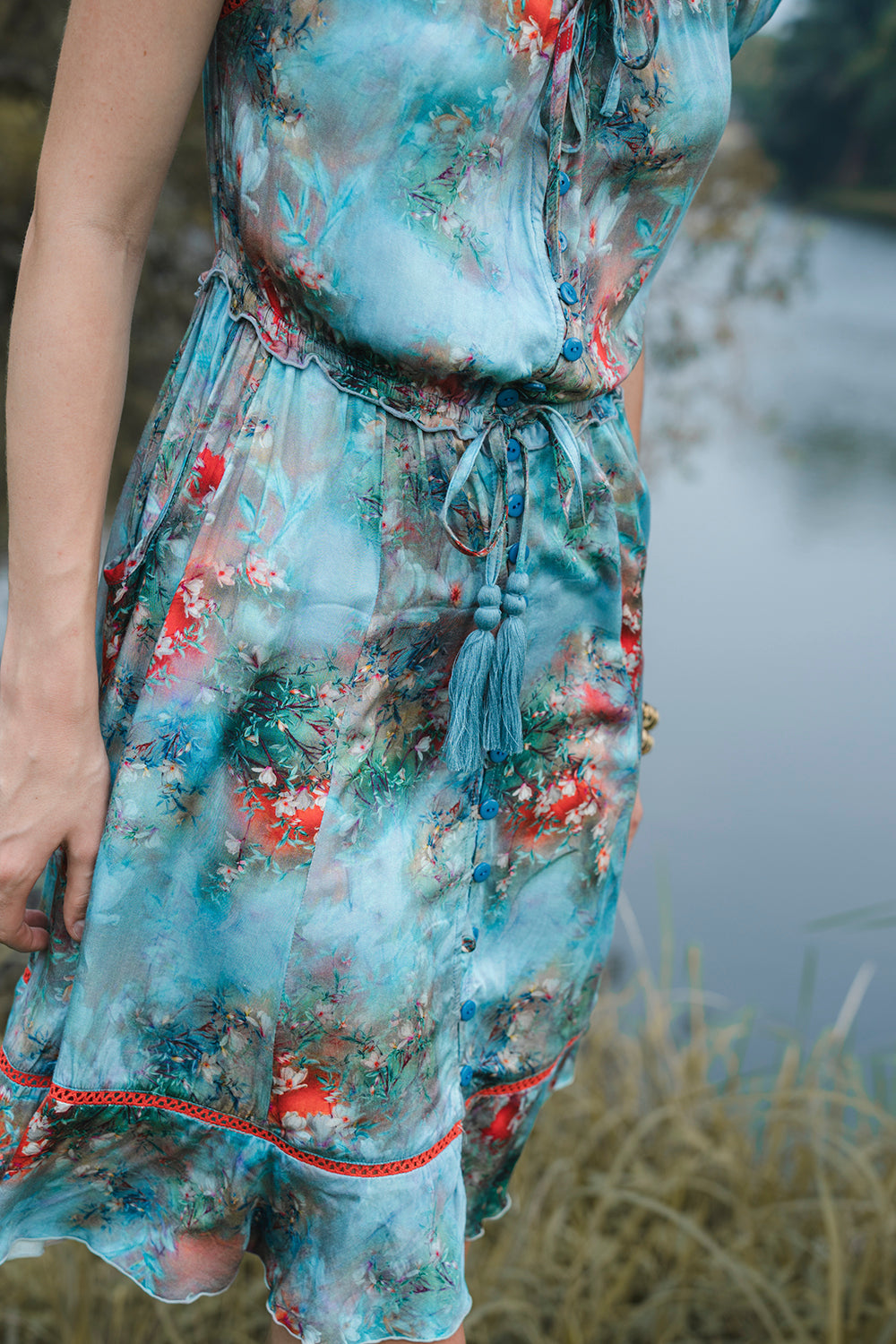 Ellwood Swing Dress - Forest Blue - Peony by Tulle and Batiste - Ethical Slow Fashion - Free Shipping - Easy Returns